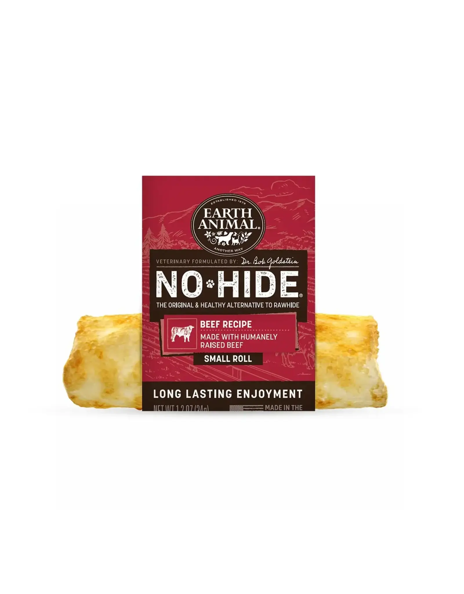 Earth Animal Earth Animal Dog No-Hide Beef Small Roll