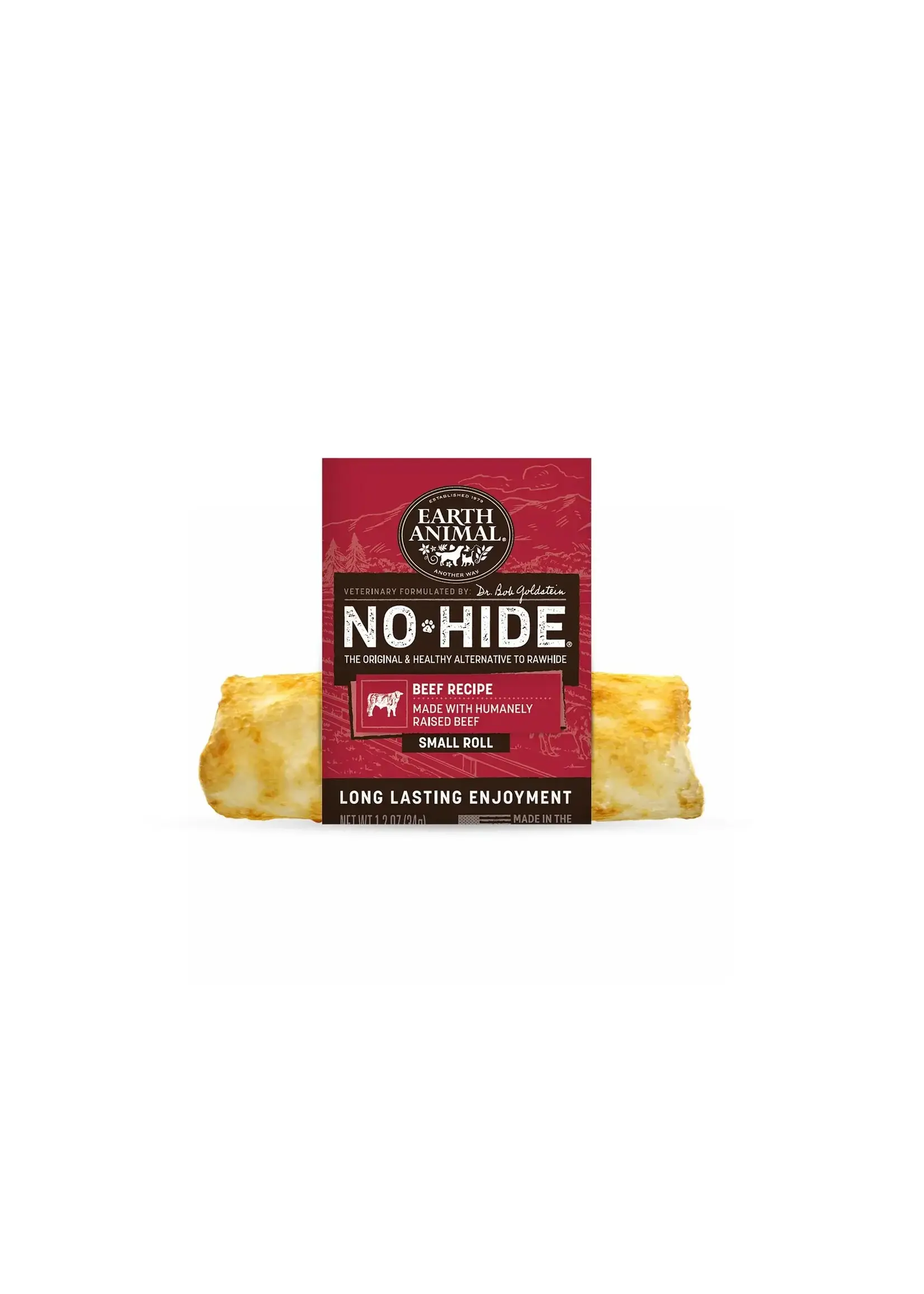 Earth Animal Earth Animal Dog No-Hide Beef Small Roll