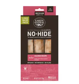 Earth Animal Earth Animal Dog No-Hide Salmon Medium Rolls - 3 piece Value Pack
