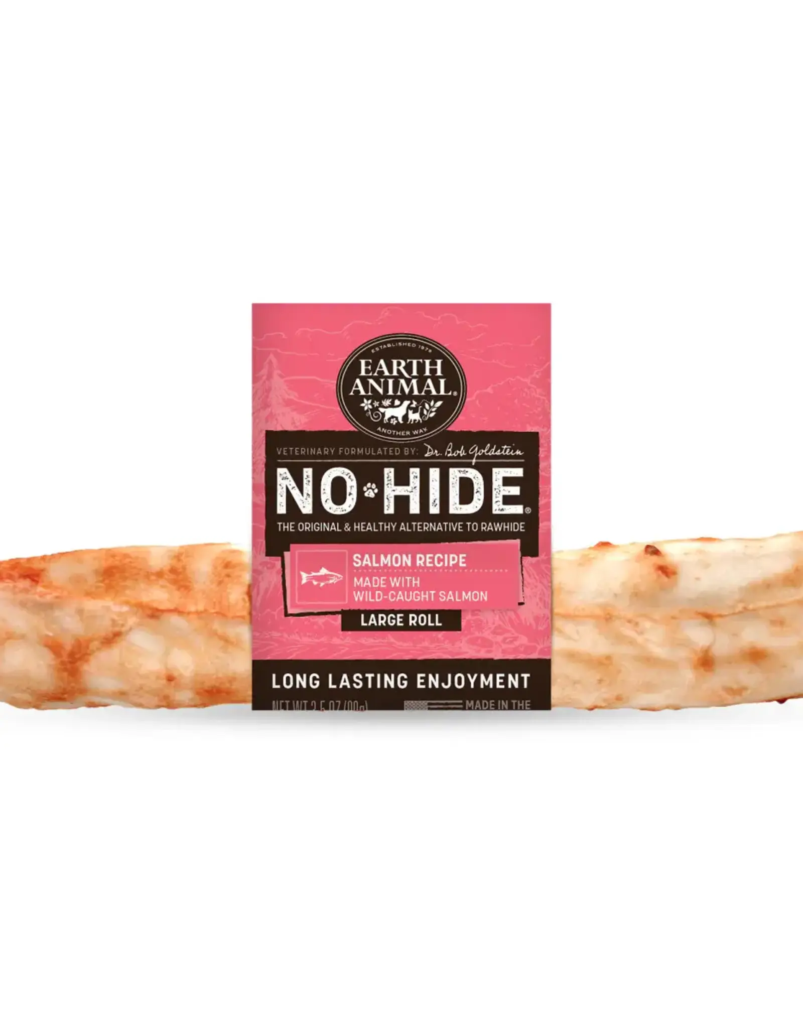 Earth Animal Earth Animal Dog No-Hide Salmon Large Roll
