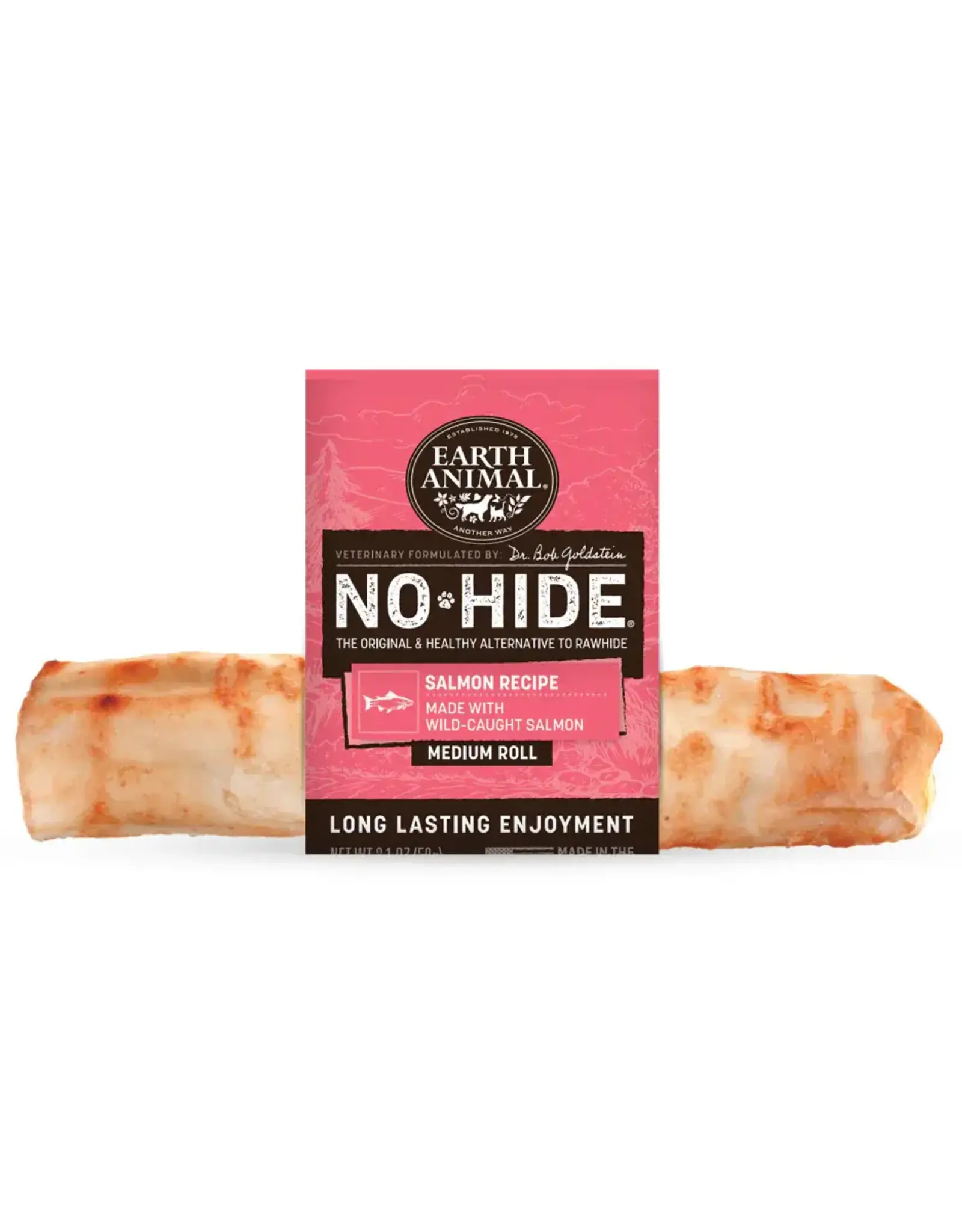 Earth Animal Earth Animal Dog No-Hide Salmon Medium Roll
