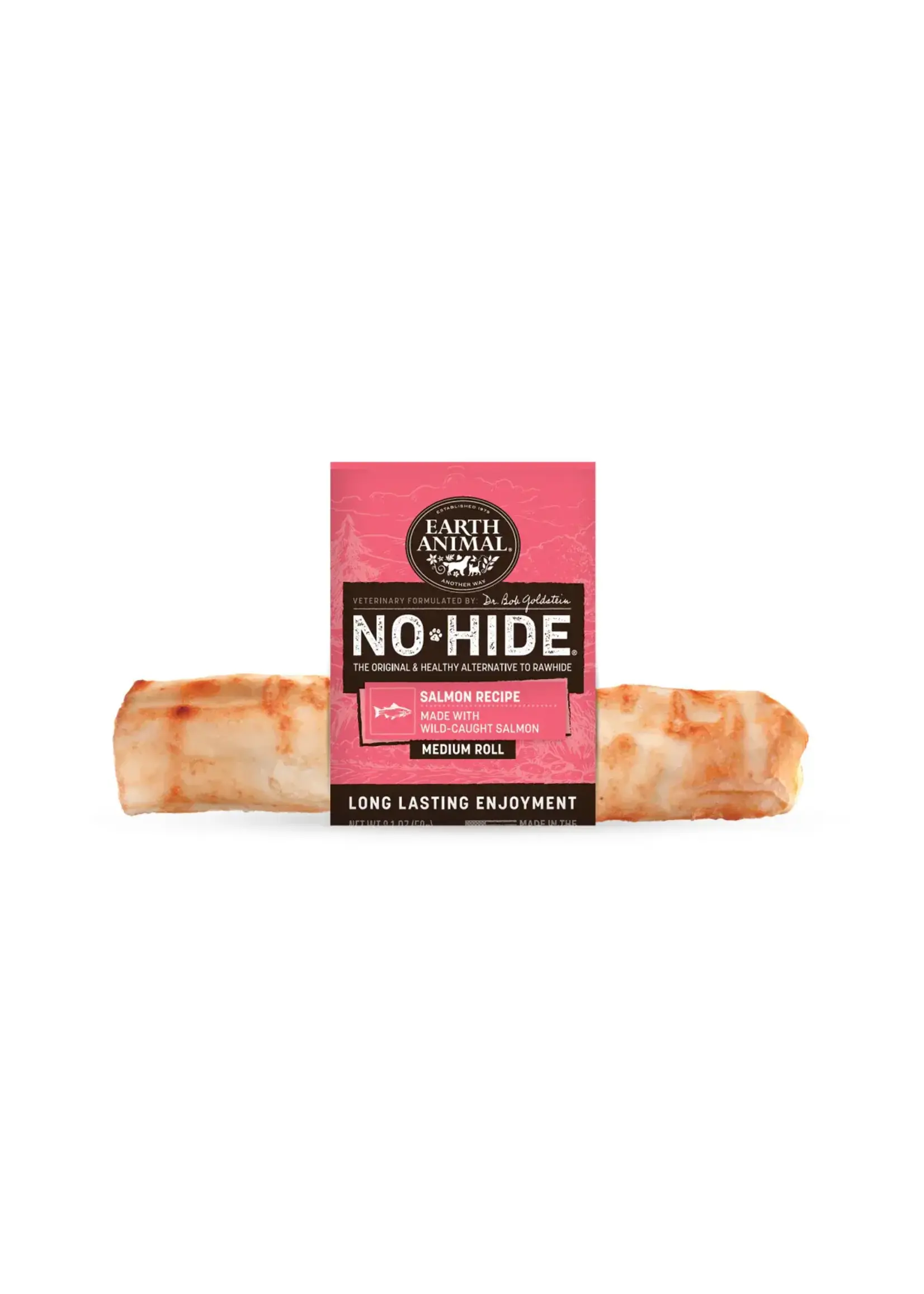 Earth Animal Earth Animal Dog No-Hide Salmon Medium Roll