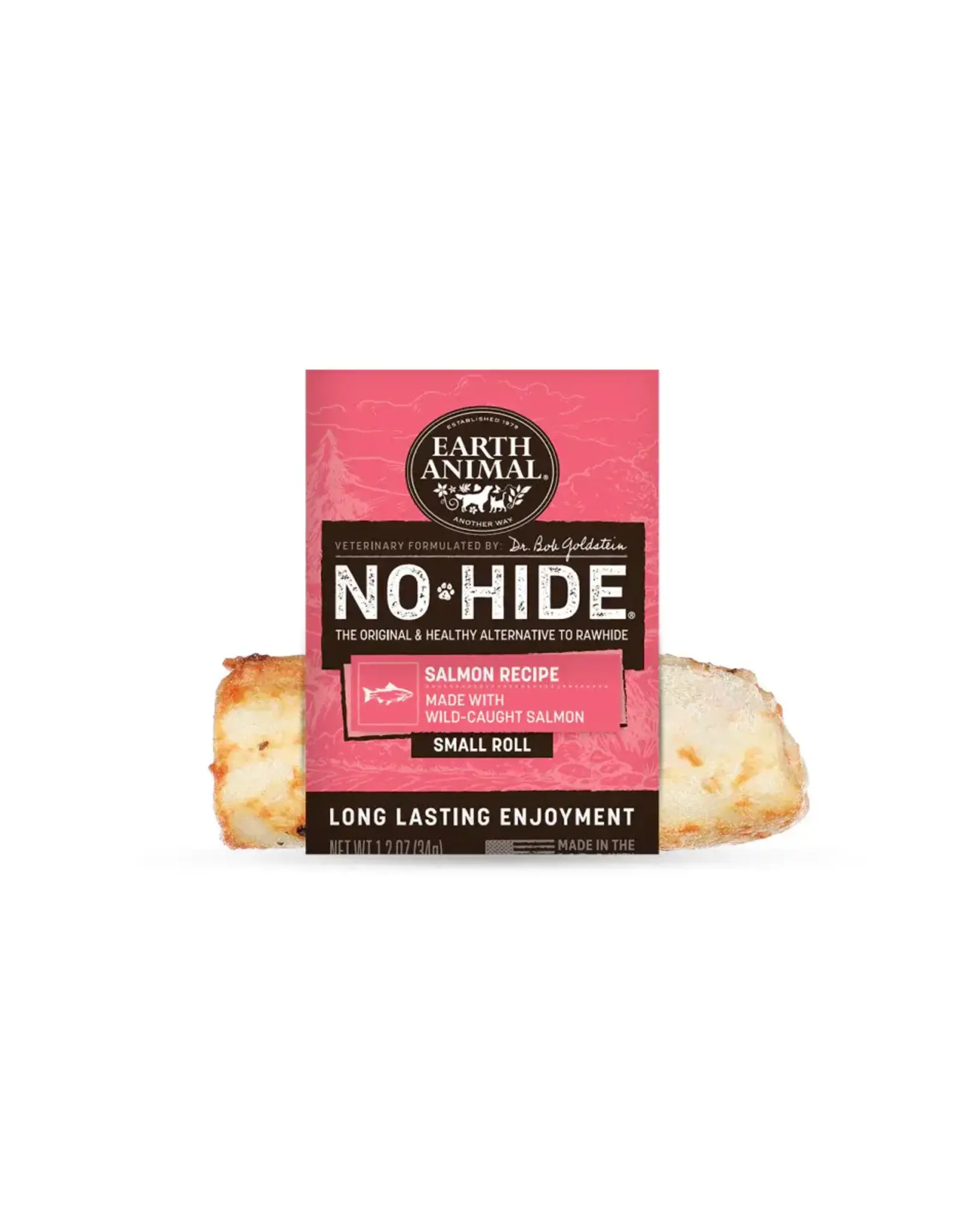 Earth Animal Earth Animal Dog No-Hide Salmon Small Roll
