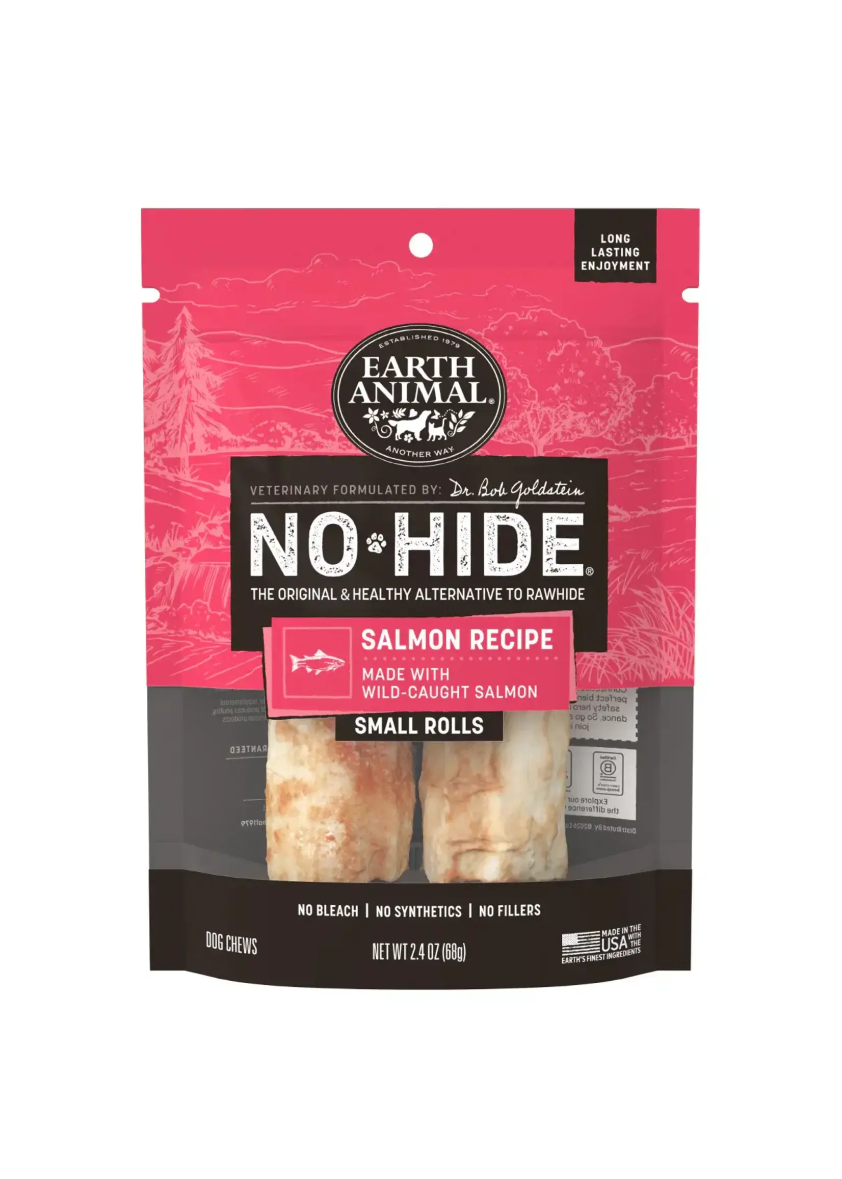 Earth Animal Earth Animal Dog No-Hide Salmon Small Rolls - 2 Pack