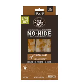 Earth Animal Earth Animal Dog No-Hide Venison Medium Roll - 3 piece Value Pack