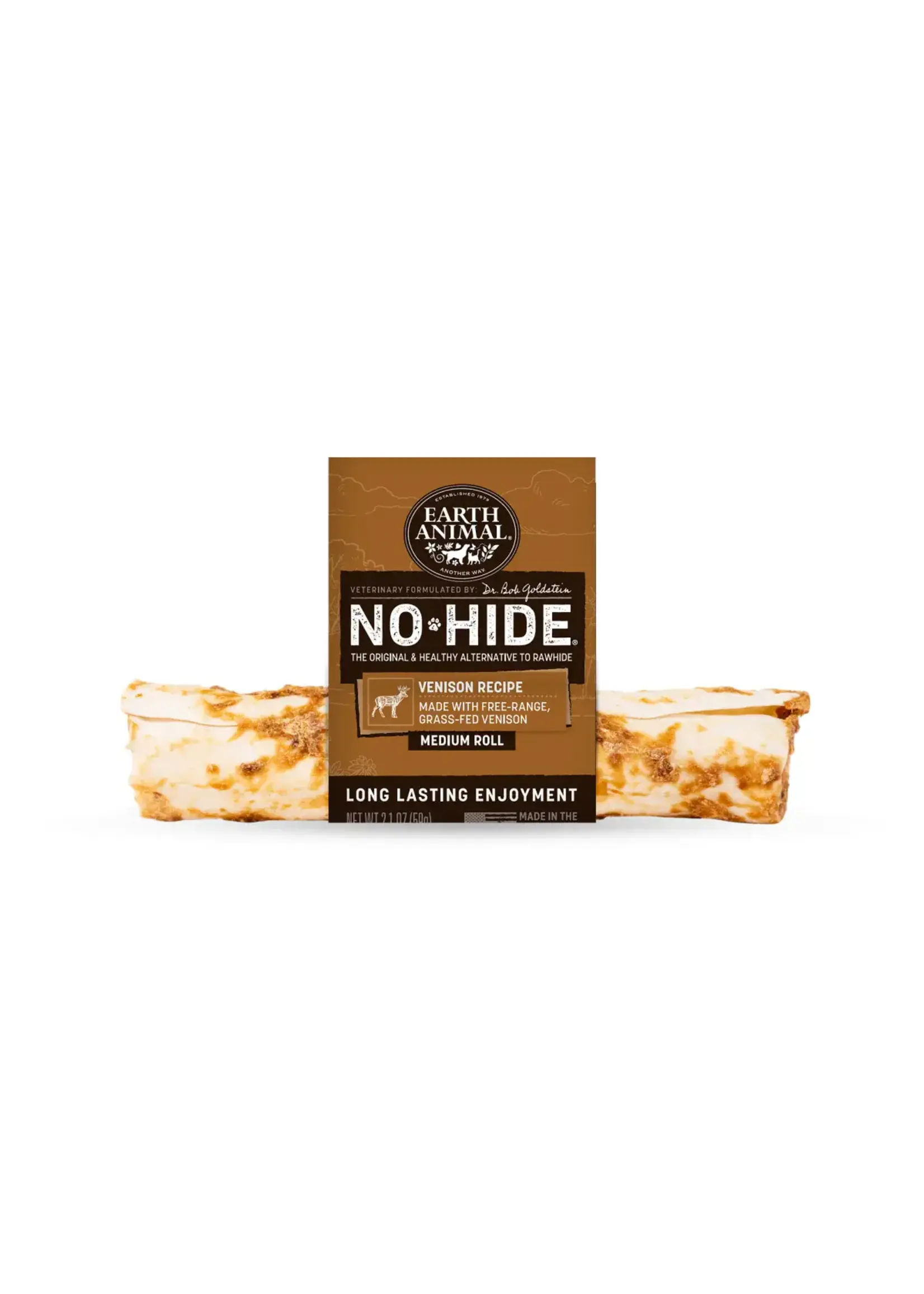 Earth Animal Earth Animal Dog No-Hide Venison Medium Roll