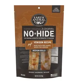 Earth Animal Earth Animal Dog No-Hide Venison Medium Rolls - 2 Pack