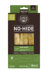 Earth Animal Earth Animal Dog No-Hide Pork Medium Rolls - 3 piece Value Pack