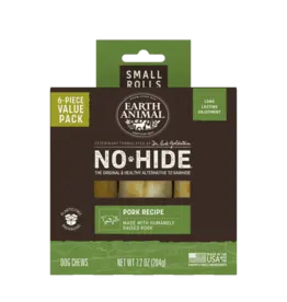 Earth Animal Earth Animal Dog No-Hide Pork Small Rolls - 6 piece Value Pack