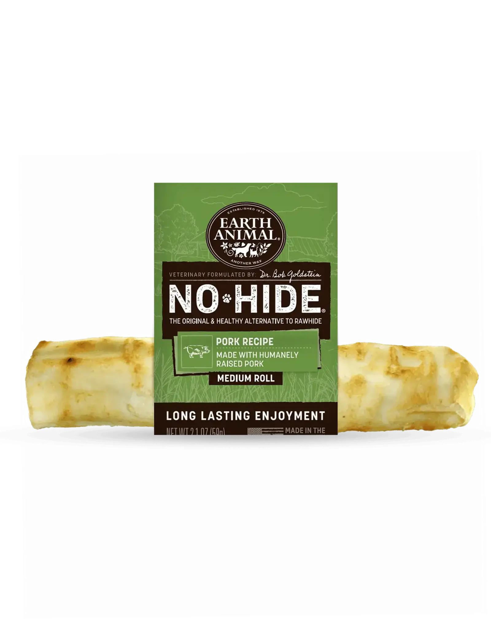 Earth Animal Earth Animal Dog No-Hide Pork Medium Roll