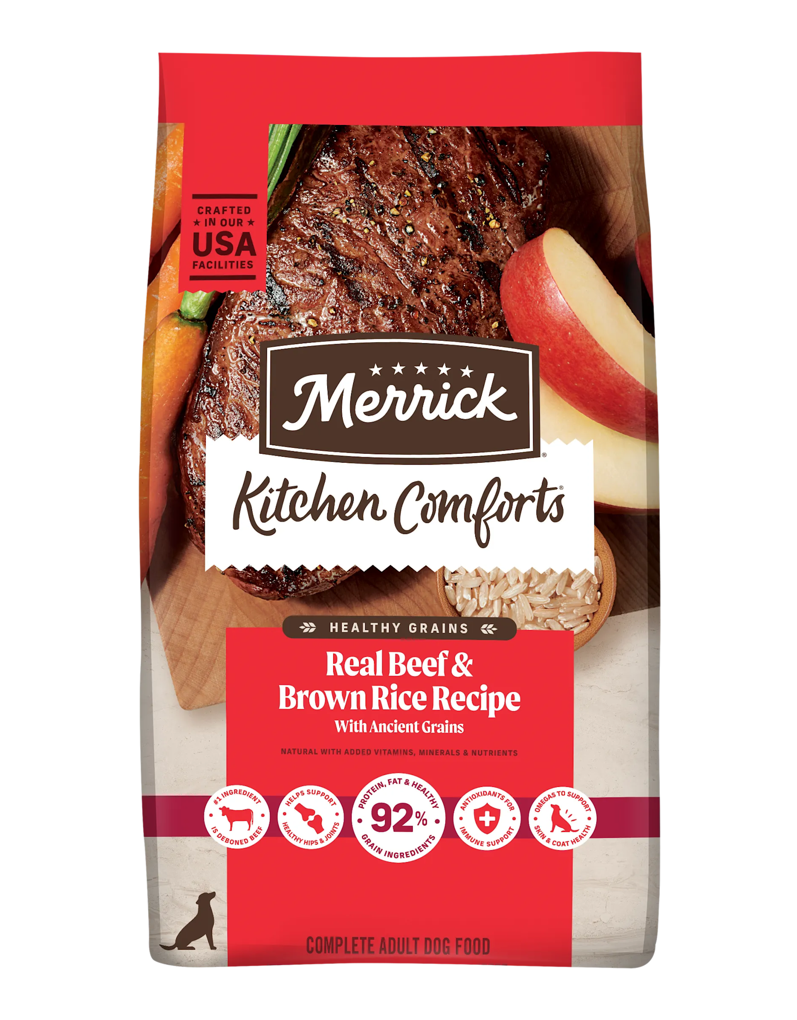 Merrick Merrick Kitchen Comforts Dry Dog Food - Beef & Brown Rice - 22 lb