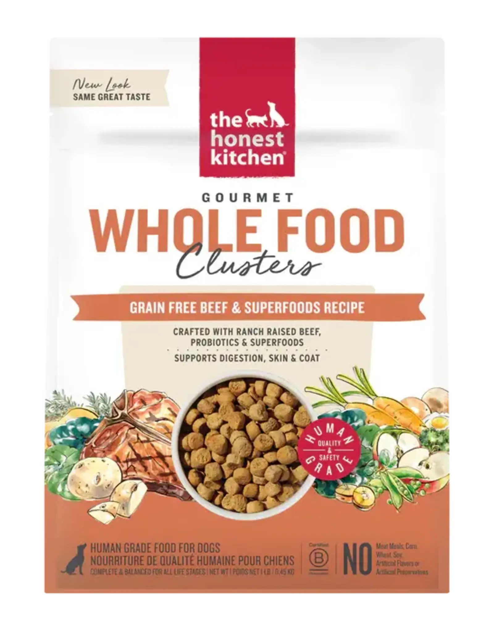 The Honest Kitchen The Honest Kitchen Grain Free Beef Whole Food Clusters for Dogs - 1 lb