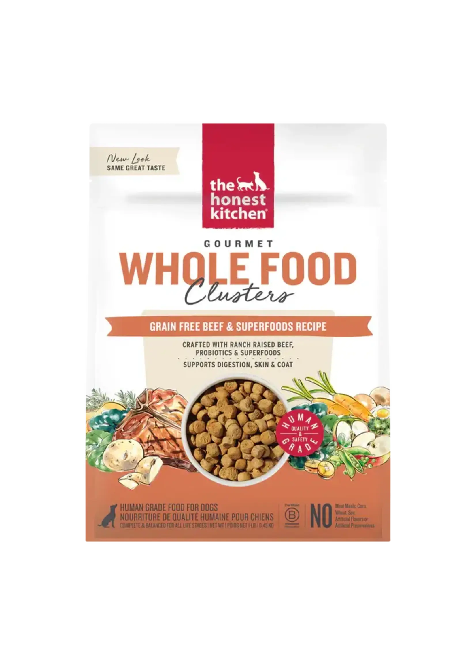The Honest Kitchen The Honest Kitchen Grain Free Beef Whole Food Clusters for Dogs - 1 lb