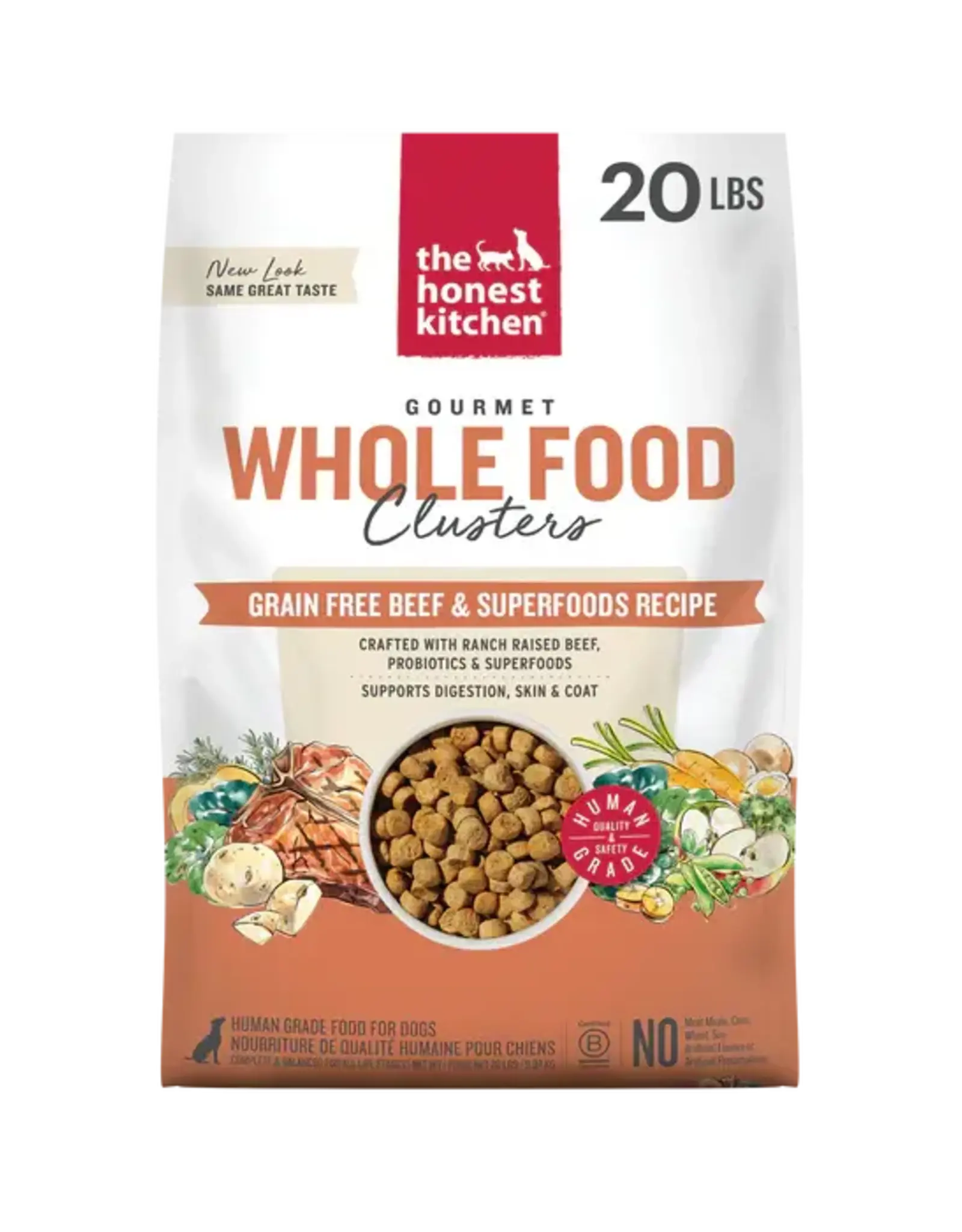The Honest Kitchen The Honest Kitchen Grain Free Beef Whole Food Clusters for Dogs - 20 lb