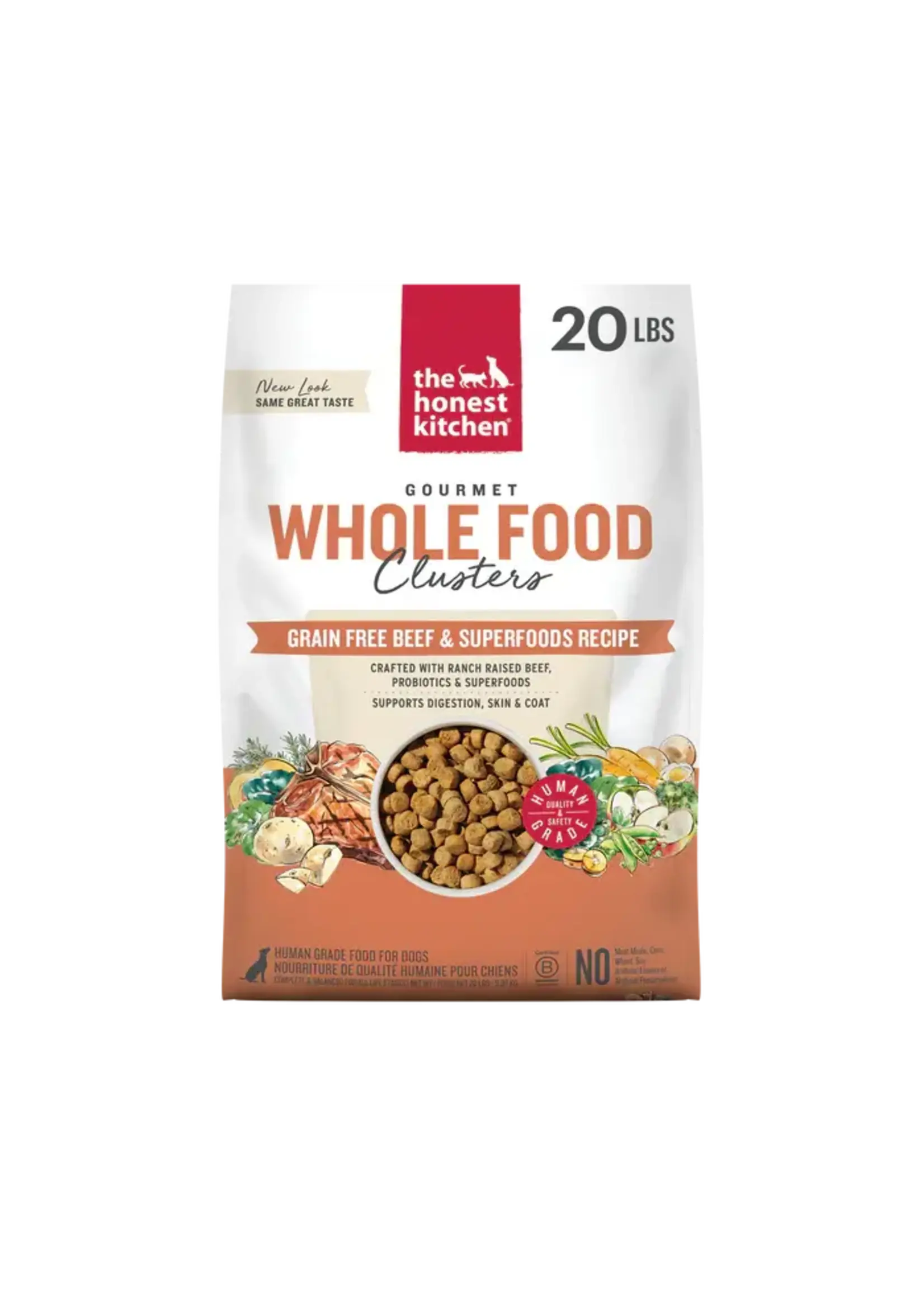 The Honest Kitchen The Honest Kitchen Grain Free Beef Whole Food Clusters for Dogs - 20 lb