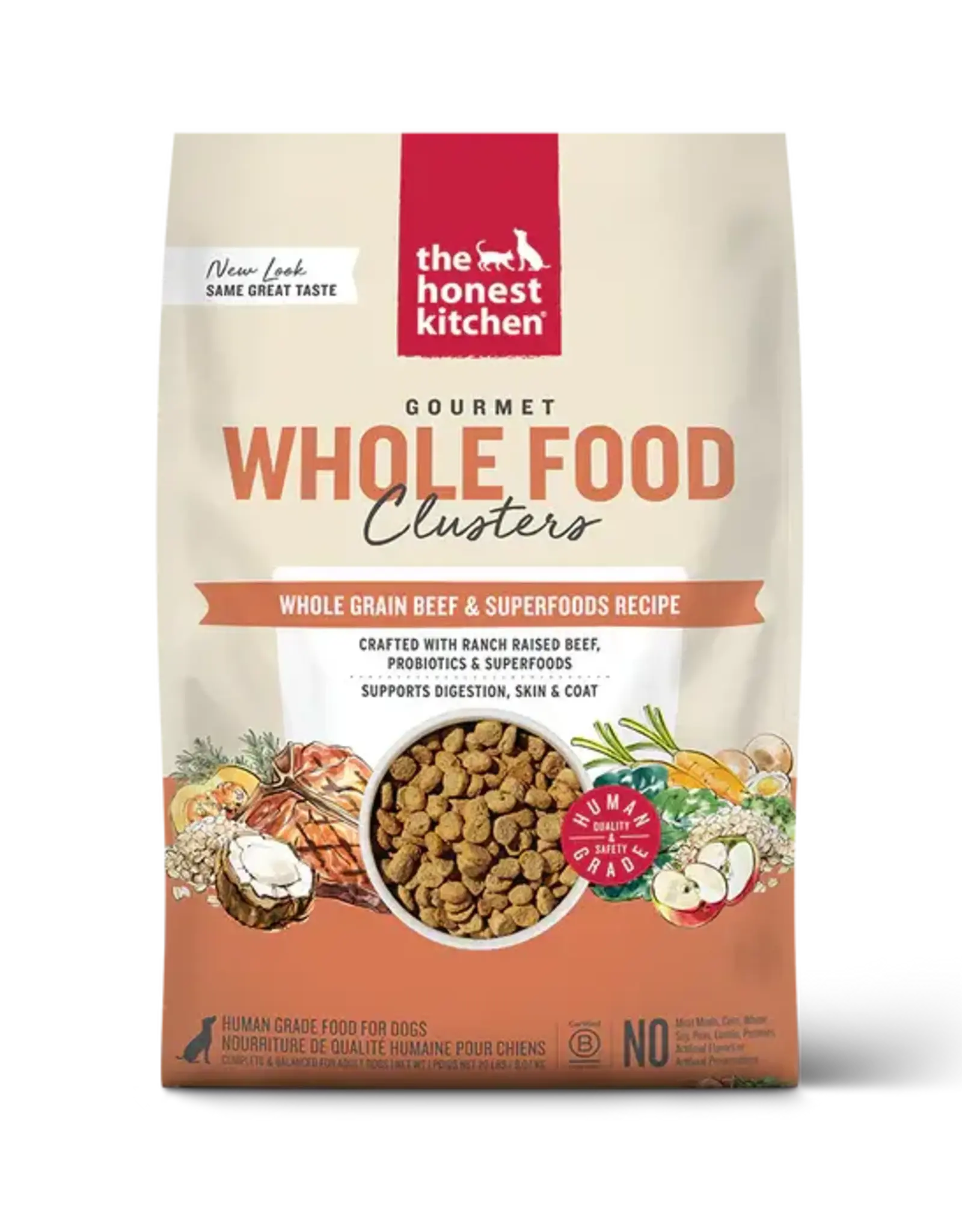 The Honest Kitchen The Honest Kitchen Whole Grain Beef & Oat Whole Food Clusters for Dogs - 1 lb