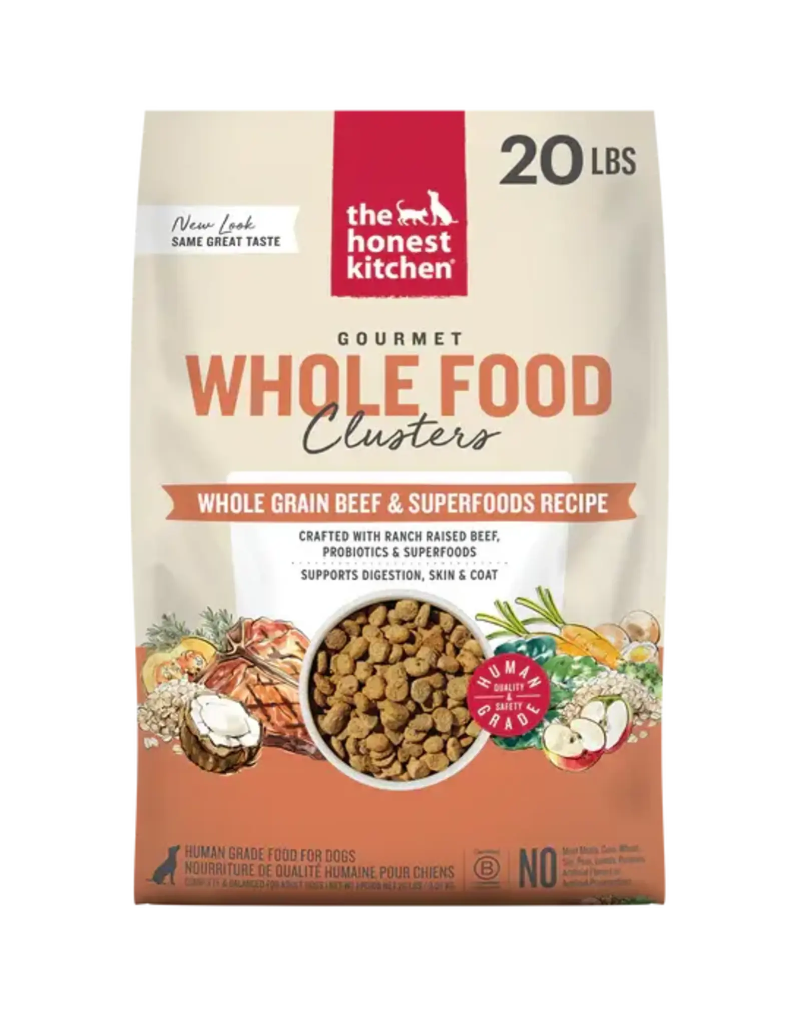 The Honest Kitchen The Honest Kitchen Whole Grain Beef & Oat Whole Food Clusters for Dogs - 20 lb