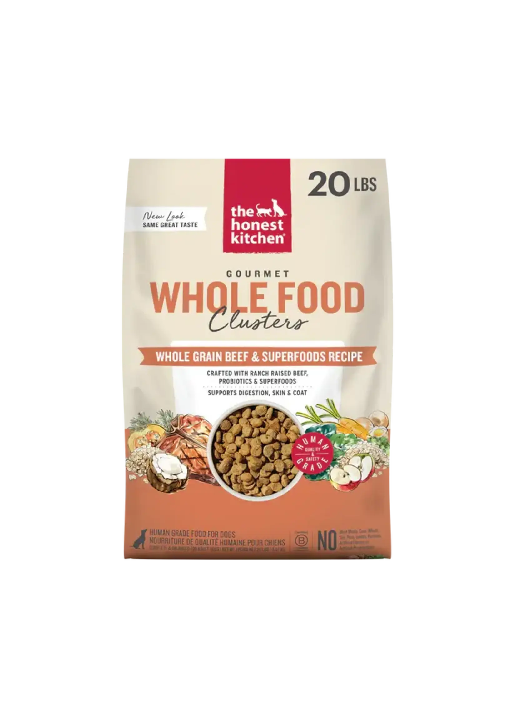 The Honest Kitchen The Honest Kitchen Whole Grain Beef & Oat Whole Food Clusters for Dogs - 20 lb
