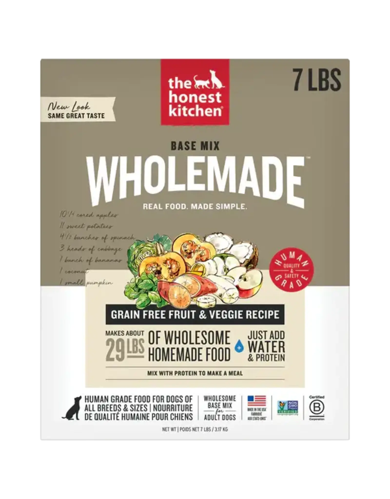 The Honest Kitchen The Honest Kitchen Wholemade Grain Free Fruit & Veggie Base Mix Dehydrated Dog Food - 7 lb (Makes 29 lb)