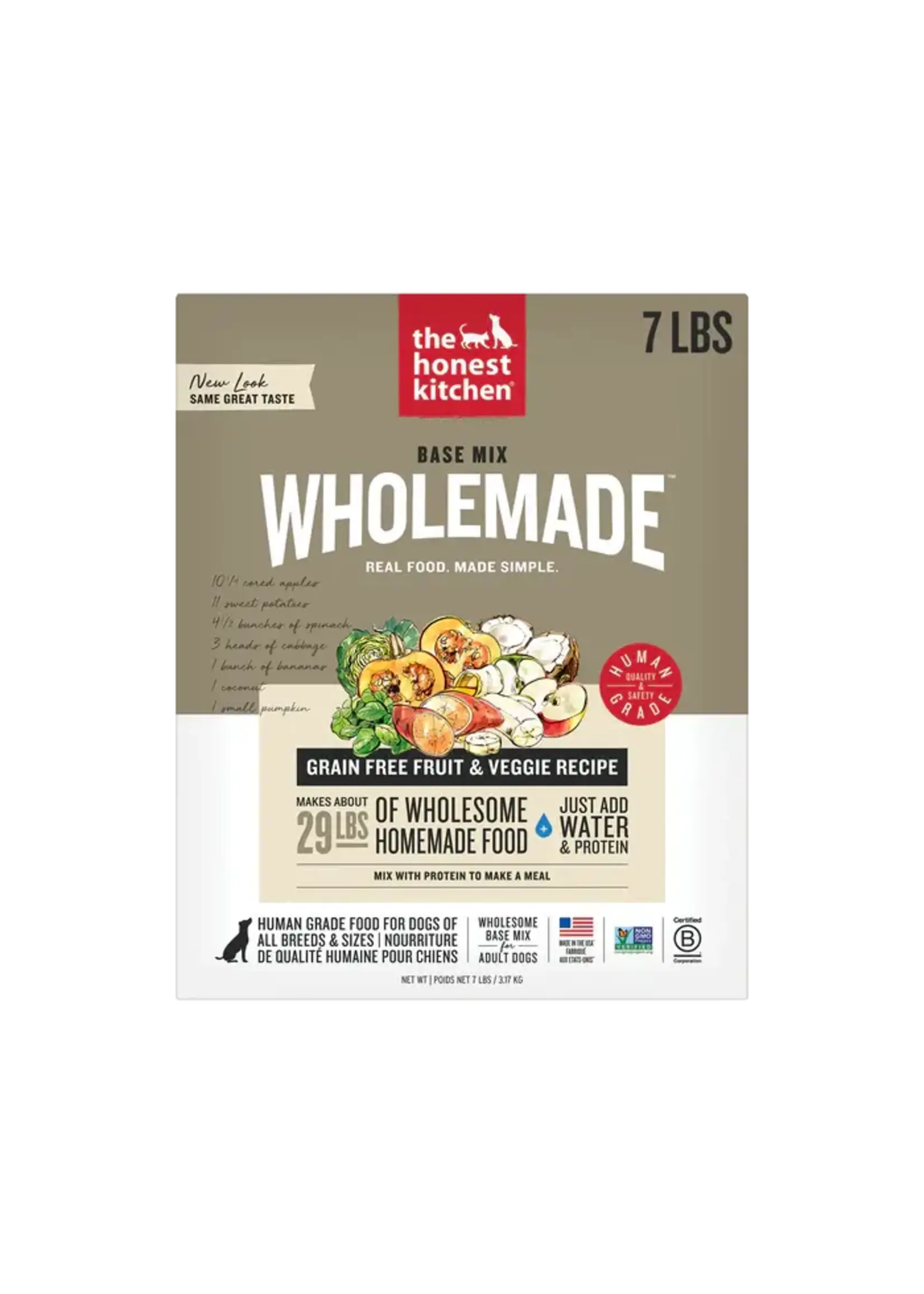 The Honest Kitchen The Honest Kitchen Wholemade Grain Free Fruit & Veggie Base Mix Dehydrated Dog Food - 7 lb (Makes 29 lb)