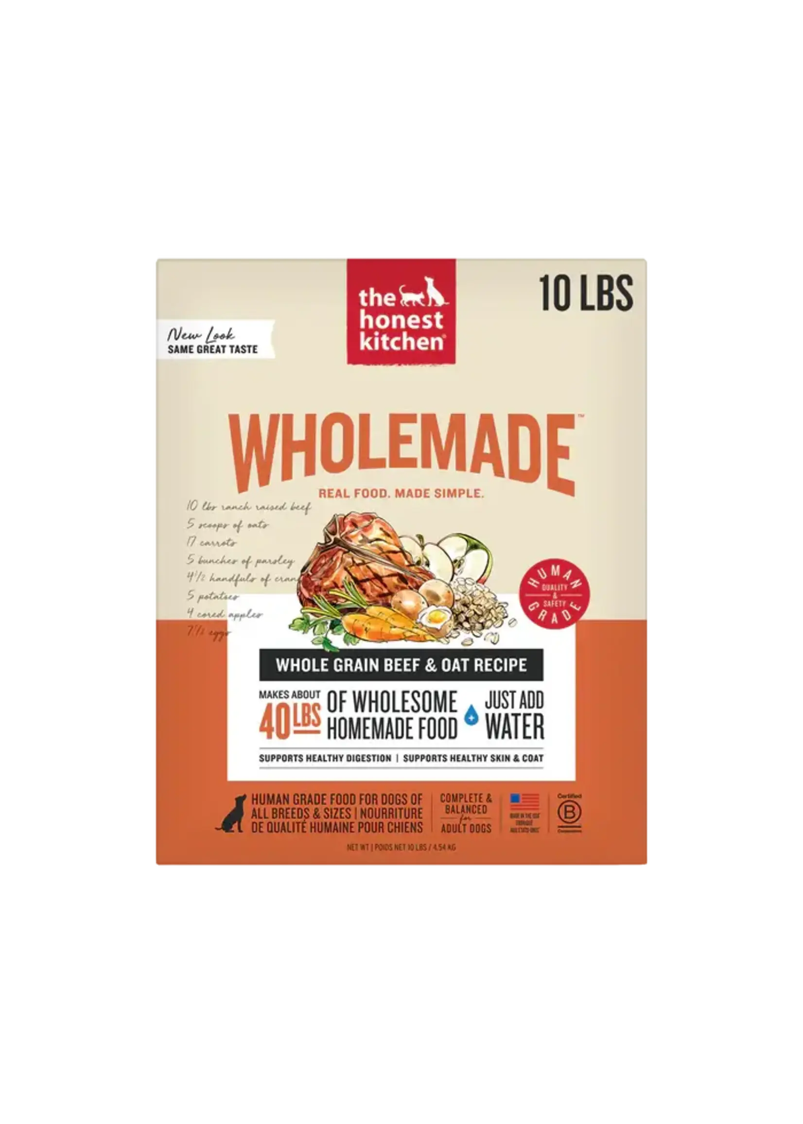 The Honest Kitchen The Honest Kitchen Wholemade Whole Grain Beef & Oat Dehydrated Dog Food - 10 lb (Makes 40 lb)