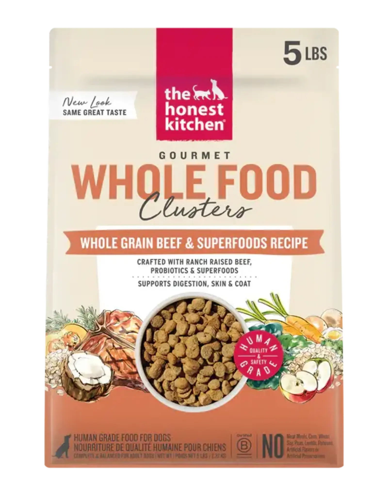 The Honest Kitchen The Honest Kitchen Whole Grain Beef & Oat Whole Food Clusters for Dogs - 5 lb