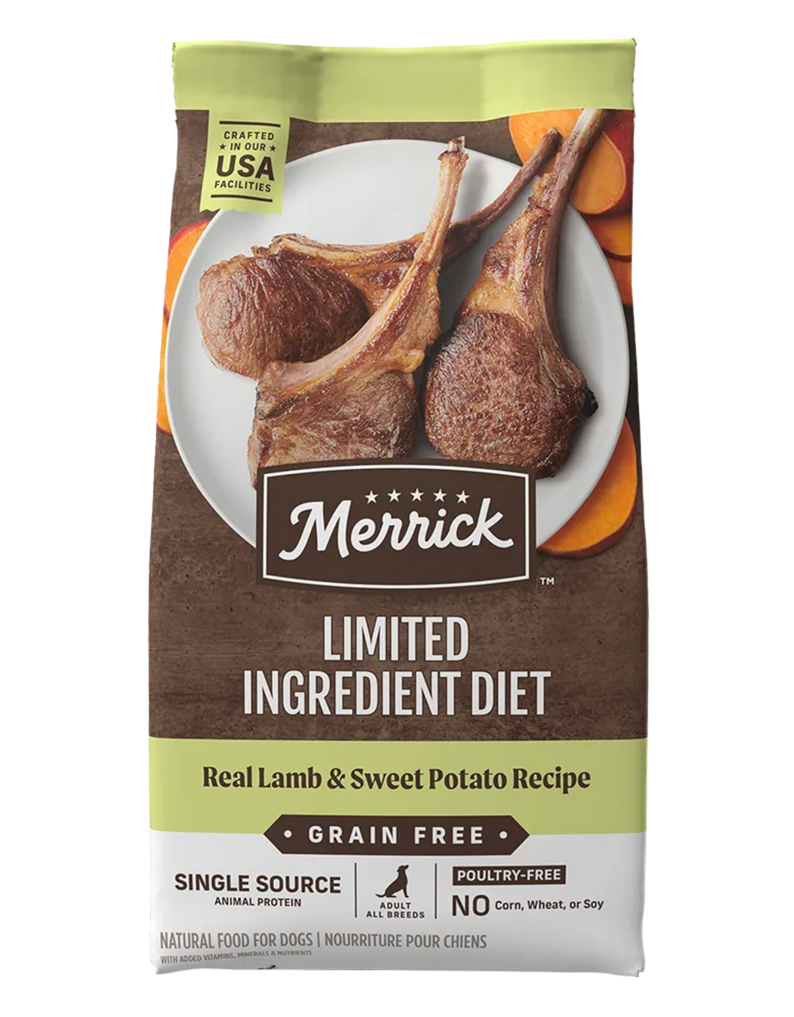 Merrick Merrick LID Dry Dog Food Grain Free Lamb & Sweet Potato - 22 lb