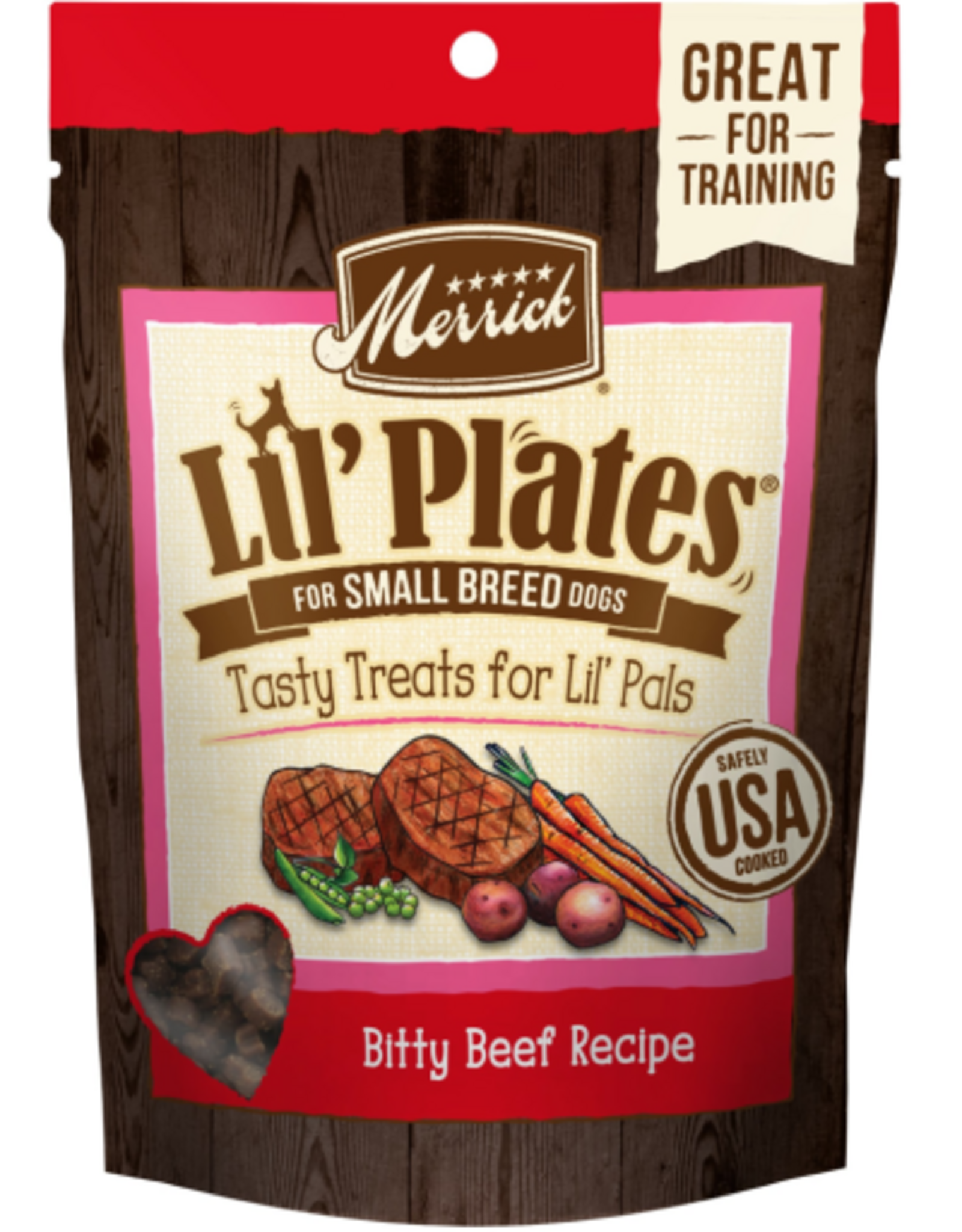 Merrick Merrick Lil' Plates Small Breed Dog Treats Bitty Beef - 5 oz