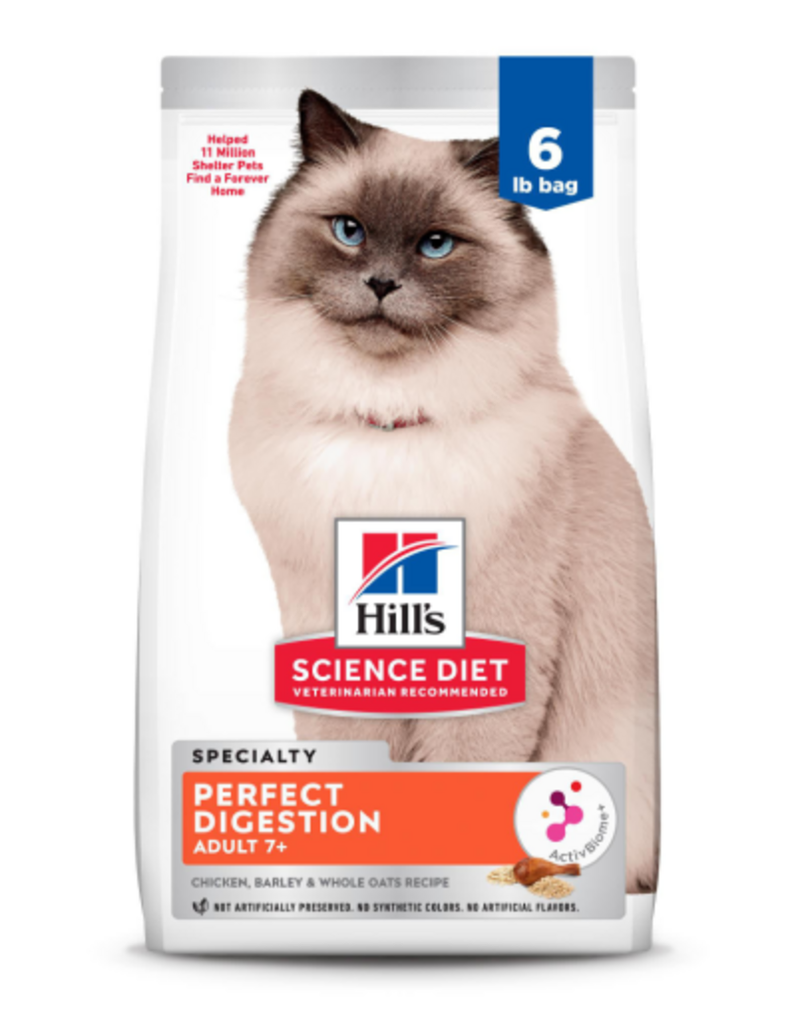 Hill's Science Diet Hill's Science Diet Cat Adult 7+ Perfect Digestion Chicken - 6 lb