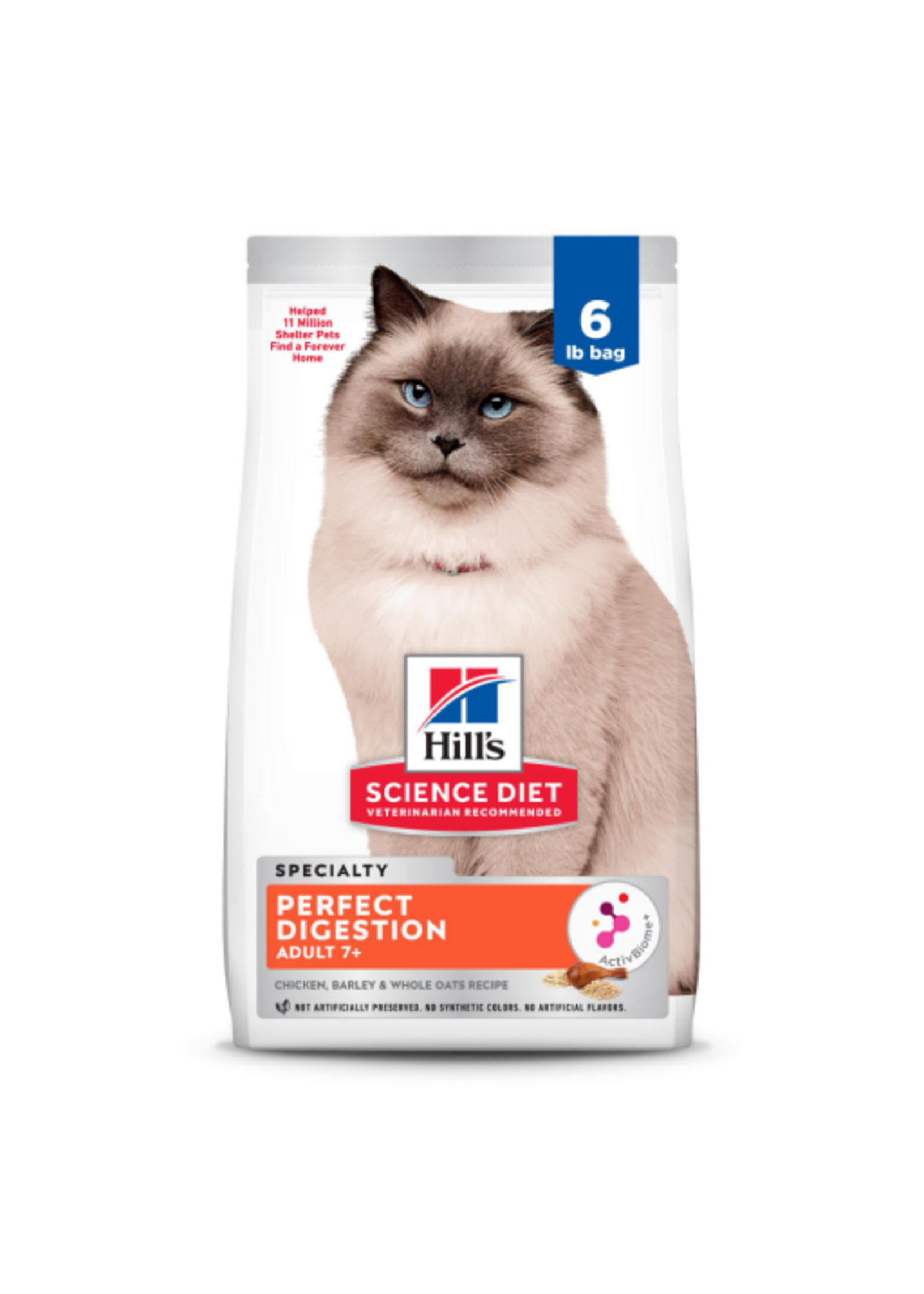 Hill's Science Diet Hill's Science Diet Cat Adult 7+ Perfect Digestion Chicken - 6 lb