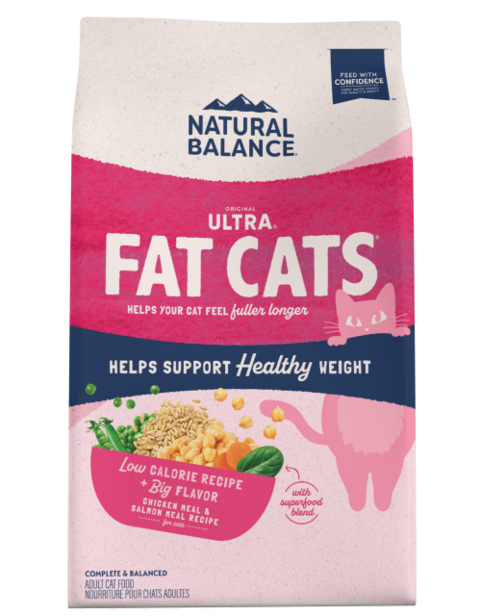Natural Balance Natural Balance Ultra Fat Cats Low Calorie Chicken Meal & Salmon Meal Recipe - 6 lb
