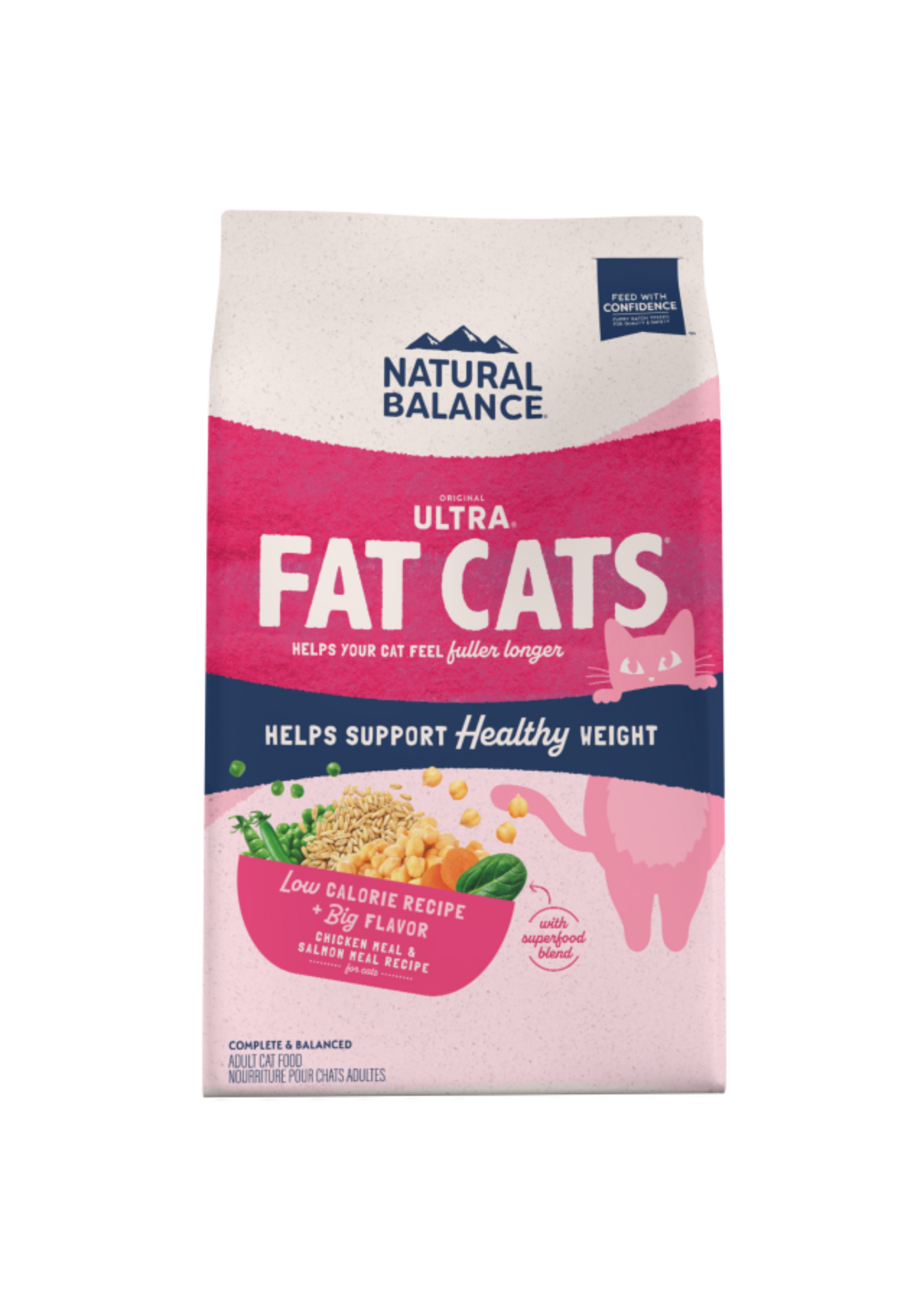 Natural Balance Natural Balance Ultra Fat Cats Low Calorie Chicken Meal & Salmon Meal Recipe - 6 lb
