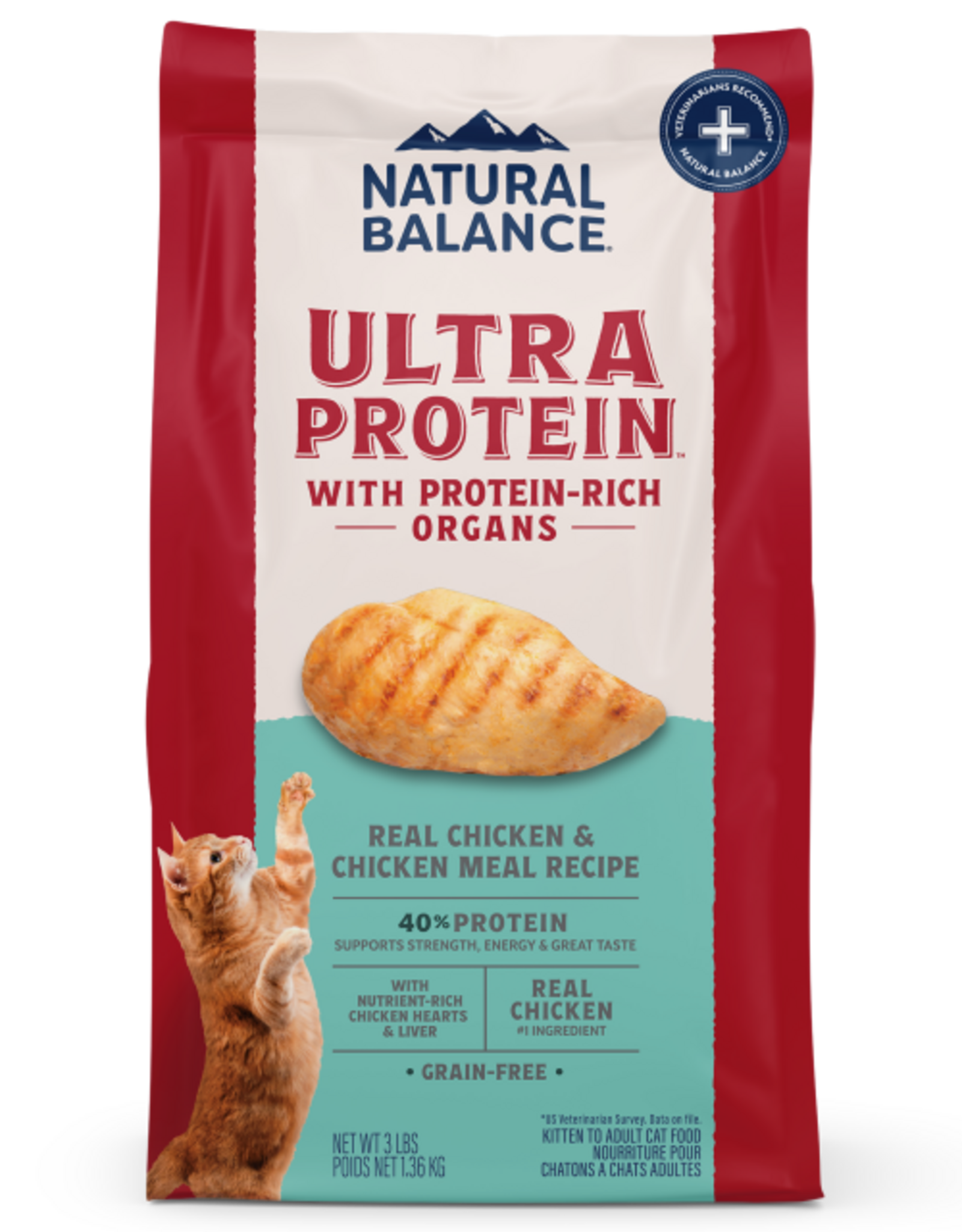 Natural Balance Natural Balance Ultra Protein Dry Cat Food Chicken & Chicken Meal Recipe - 6 lb