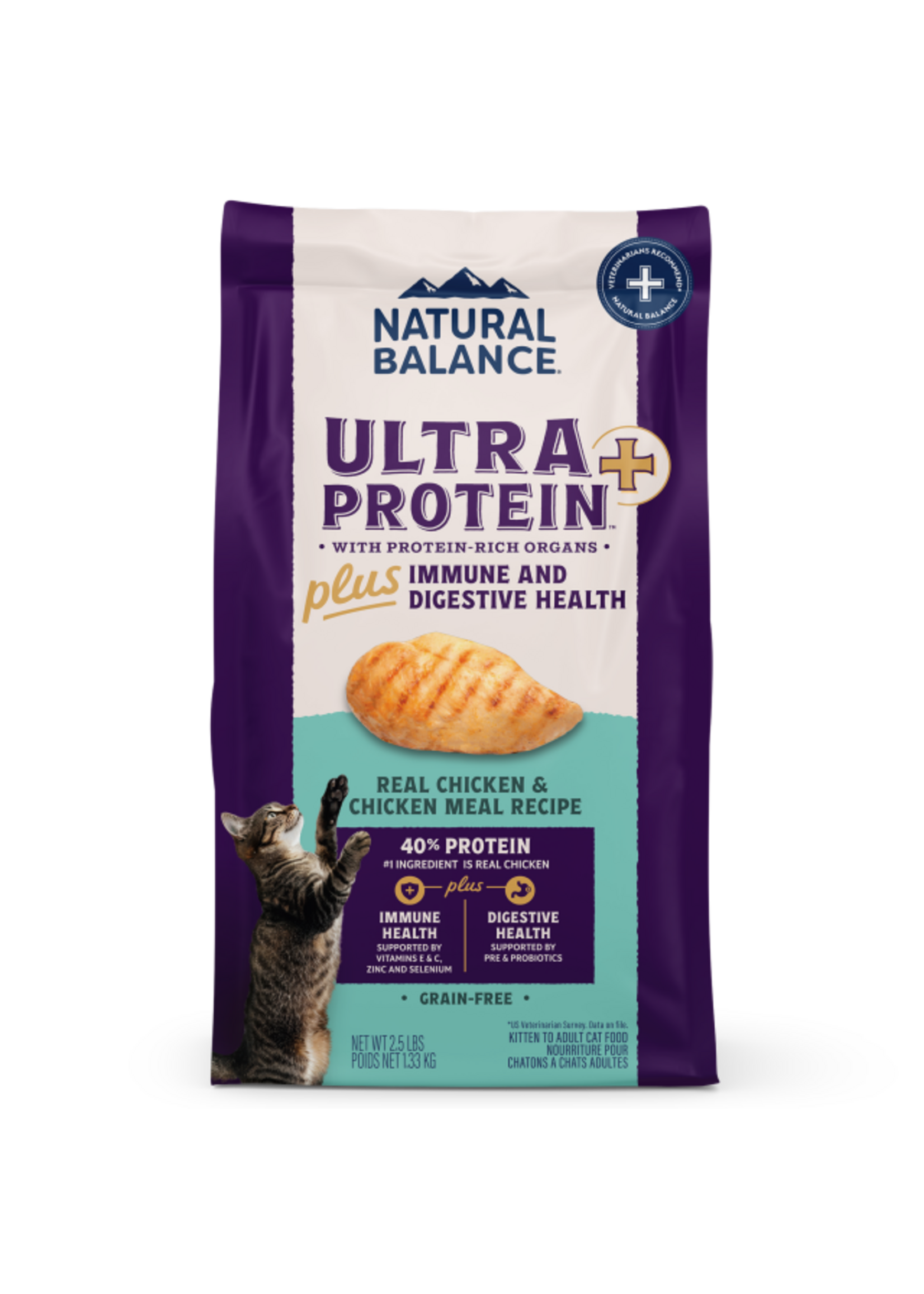 Natural Balance Natural Balance Ultra Protein Plus Immune & Digestive Health Dry Cat Food Chicken & Chicken Meal - 5 lb