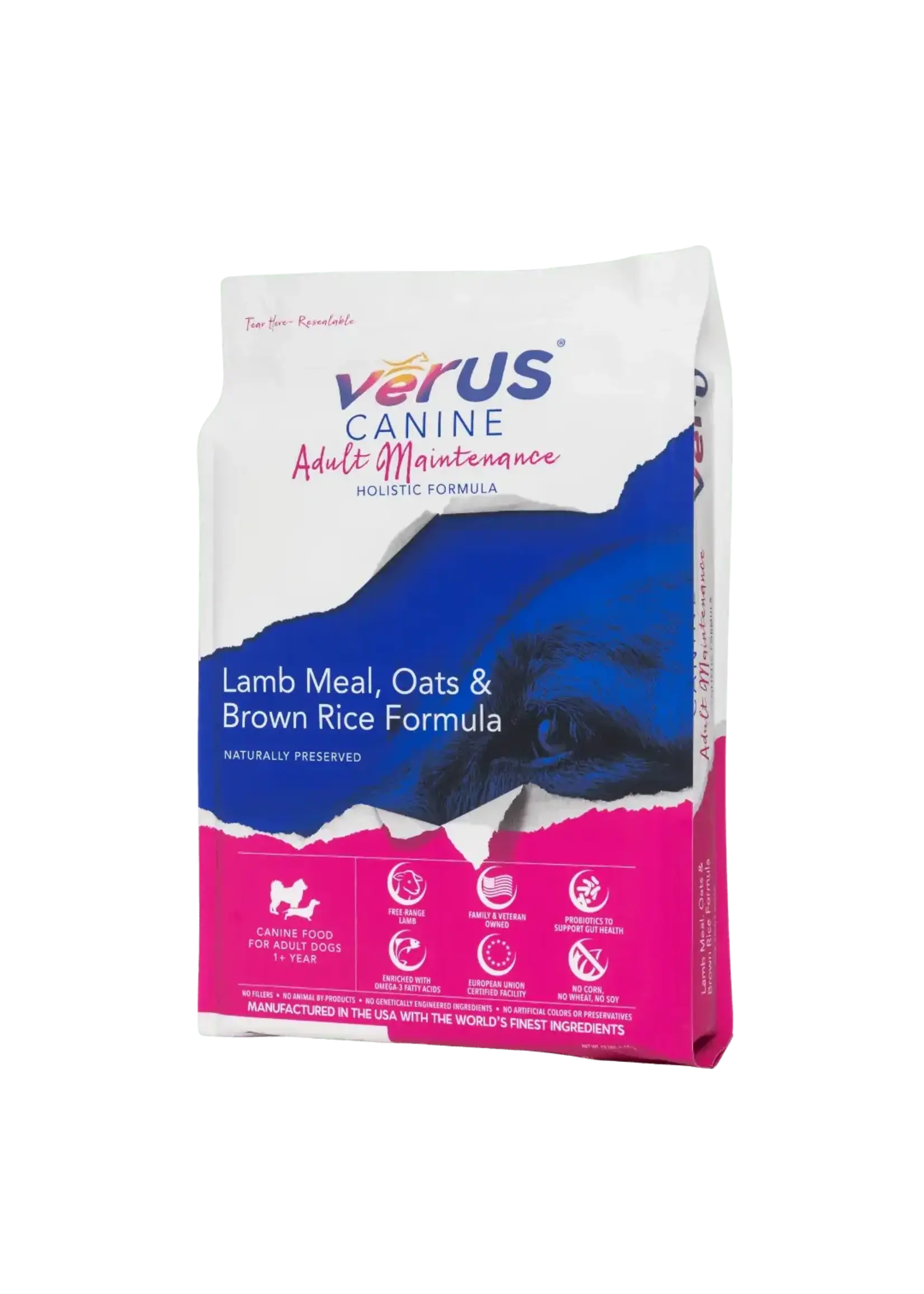 Verus VēRUS Canine Adult Maintenance Dry Dog Food Lamb Meal, Oats & Brown Rice - 12 lb