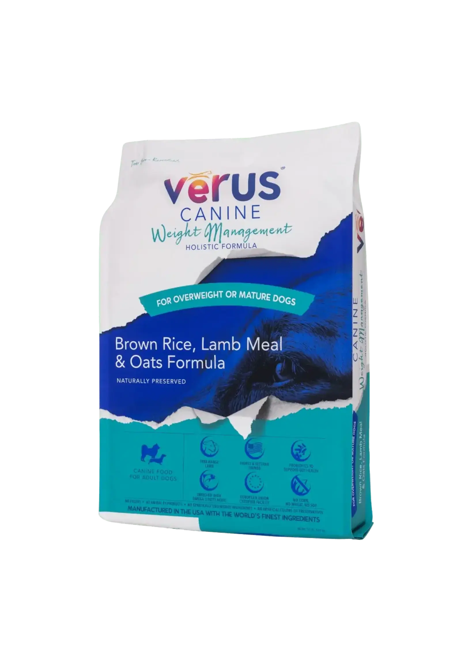 Verus VēRUS Canine Weight Management Dry Dog Food Brown Rice, Lamb Meal & Oats - 25 lb