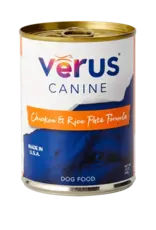 Verus VēRUS Canine Wet Dog Food Chicken & Rice Paté Formula Can - 13.2 oz, Case of 12