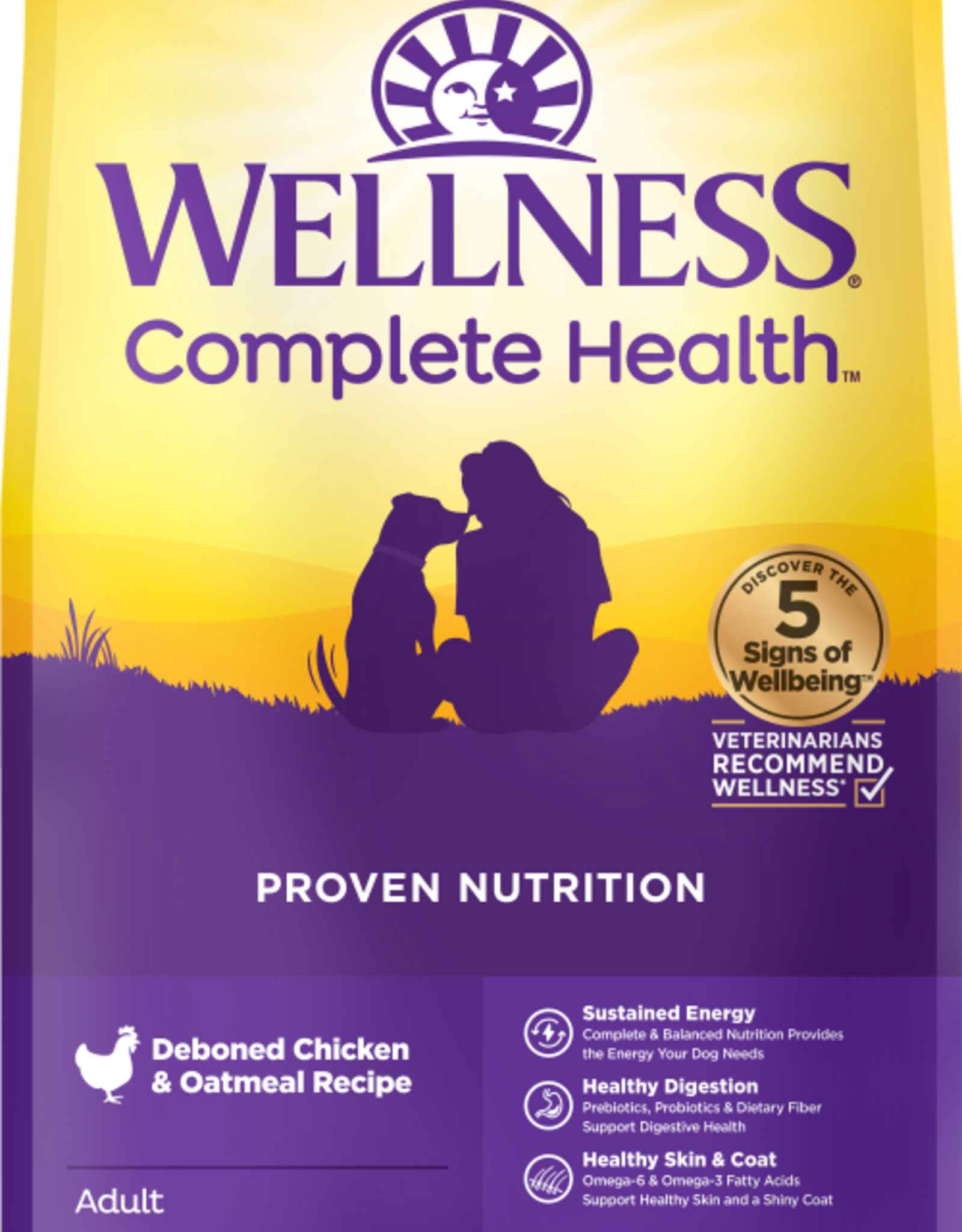 Wellness Wellness Dry Dog Food Chicken & Oatmeal - 15 lb