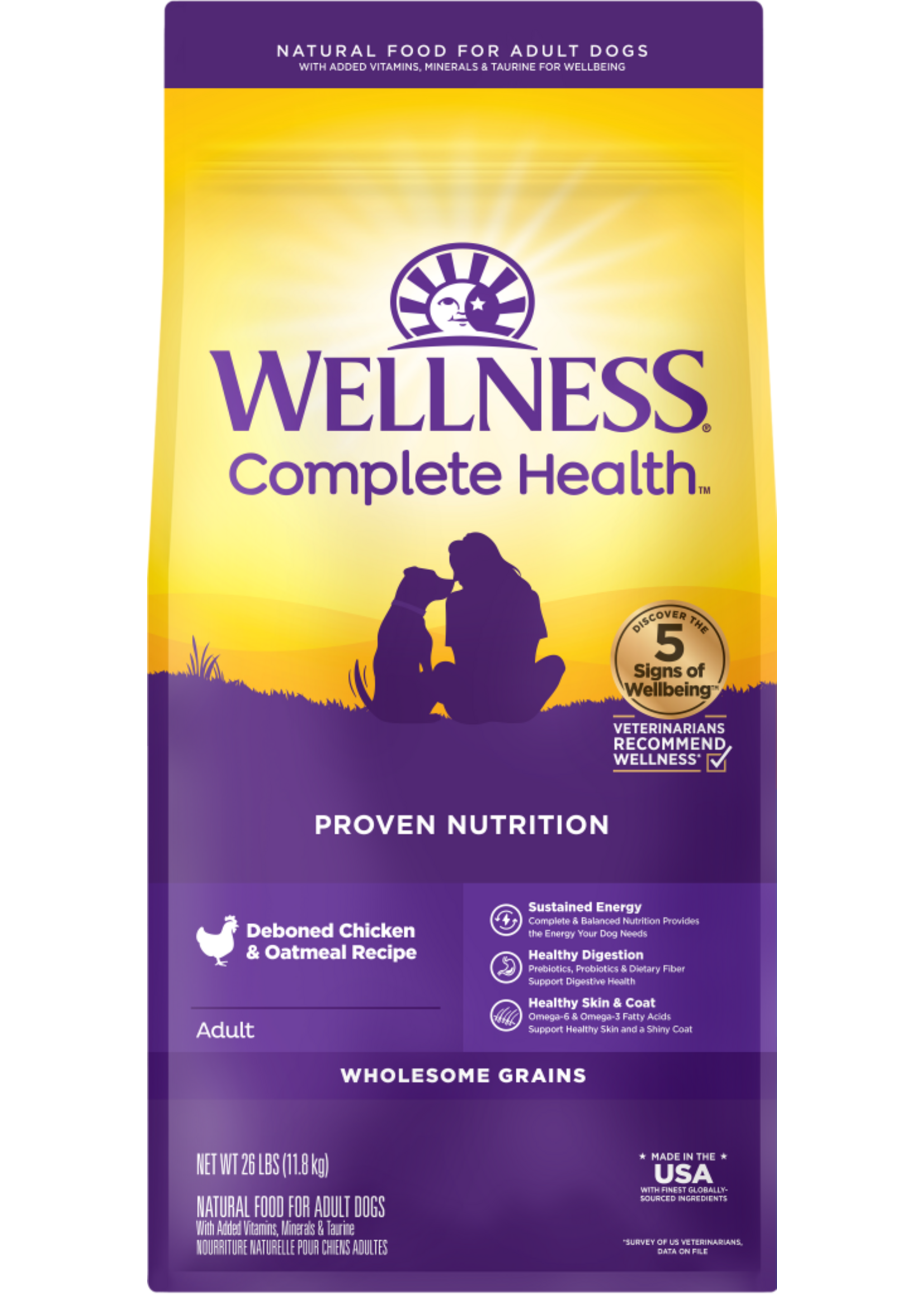 Wellness Wellness Dry Dog Food Chicken & Oatmeal - 15 lb