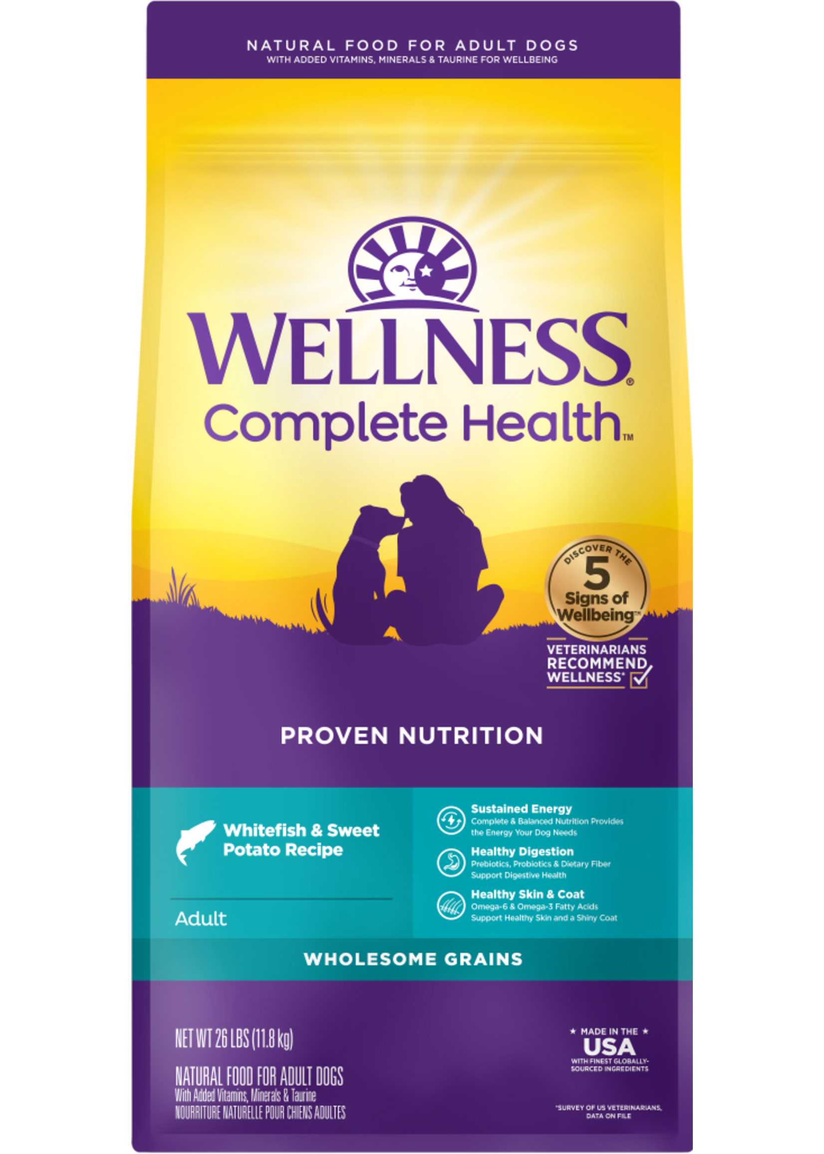 Wellness Wellness Dry Dog Food Whitefish & Sweet Potato - 15 lb