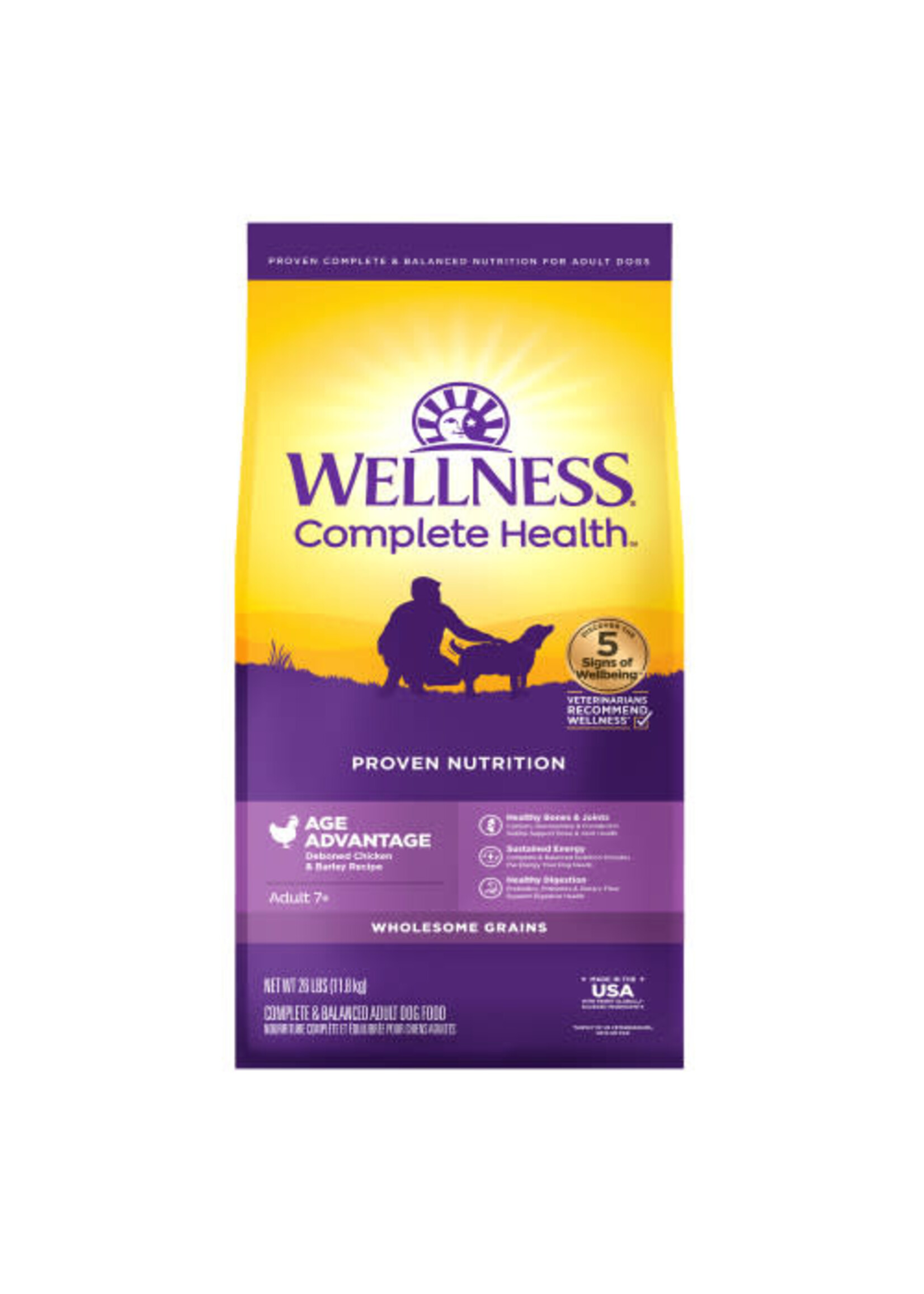 Wellness Wellness Dry Dog Food Age Advantage Adult 7+ Senior - 15 lb