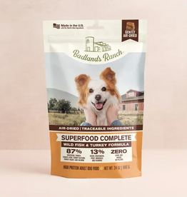 Badlands Ranch Superfood Complete Air-Dried Dog Food - Wild Fish & Turkey Formula - 24 oz
