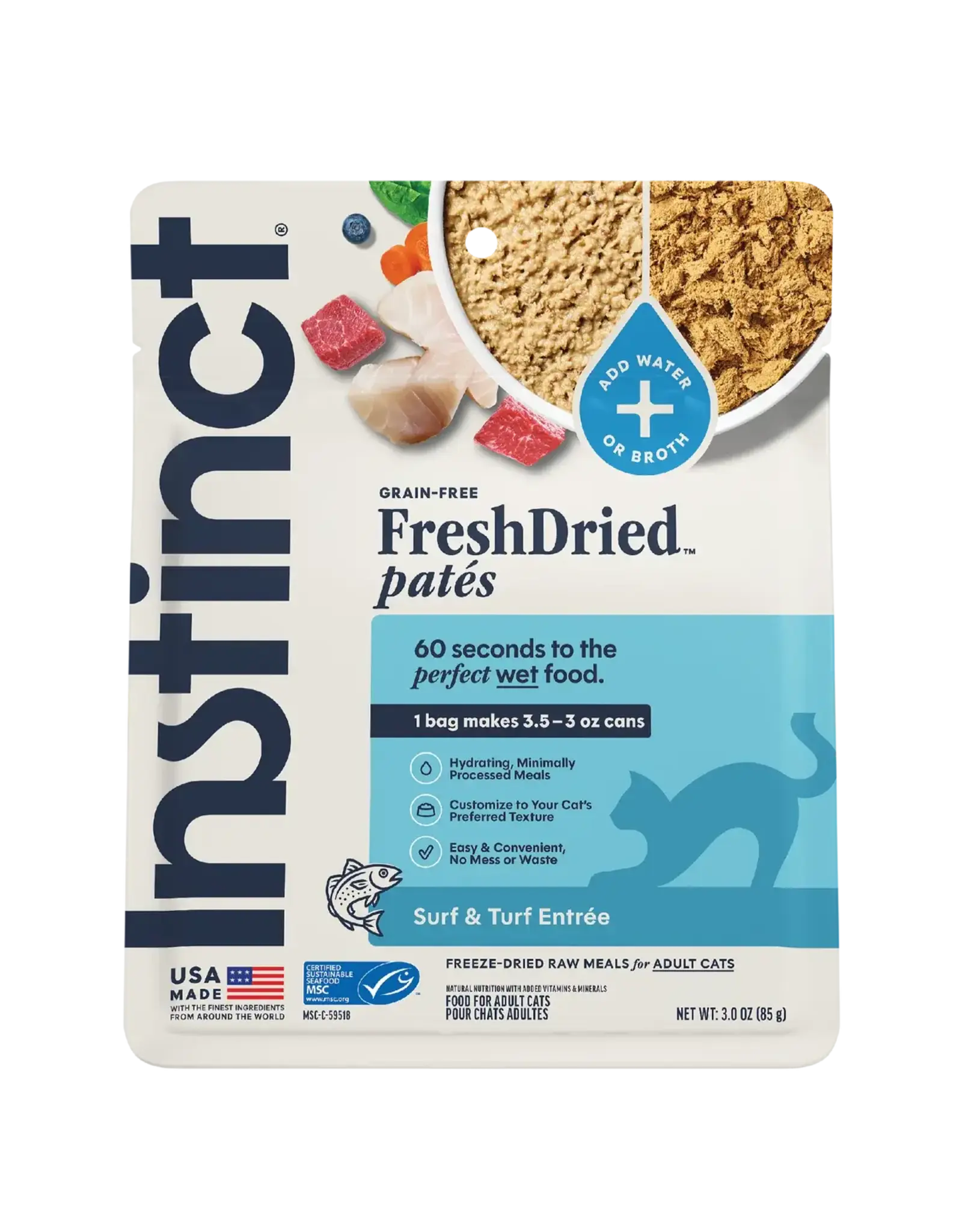 Instinct Instinct FreshDried Patés Surf & Turf Recipe Freeze Dried Cat Food - 3 oz