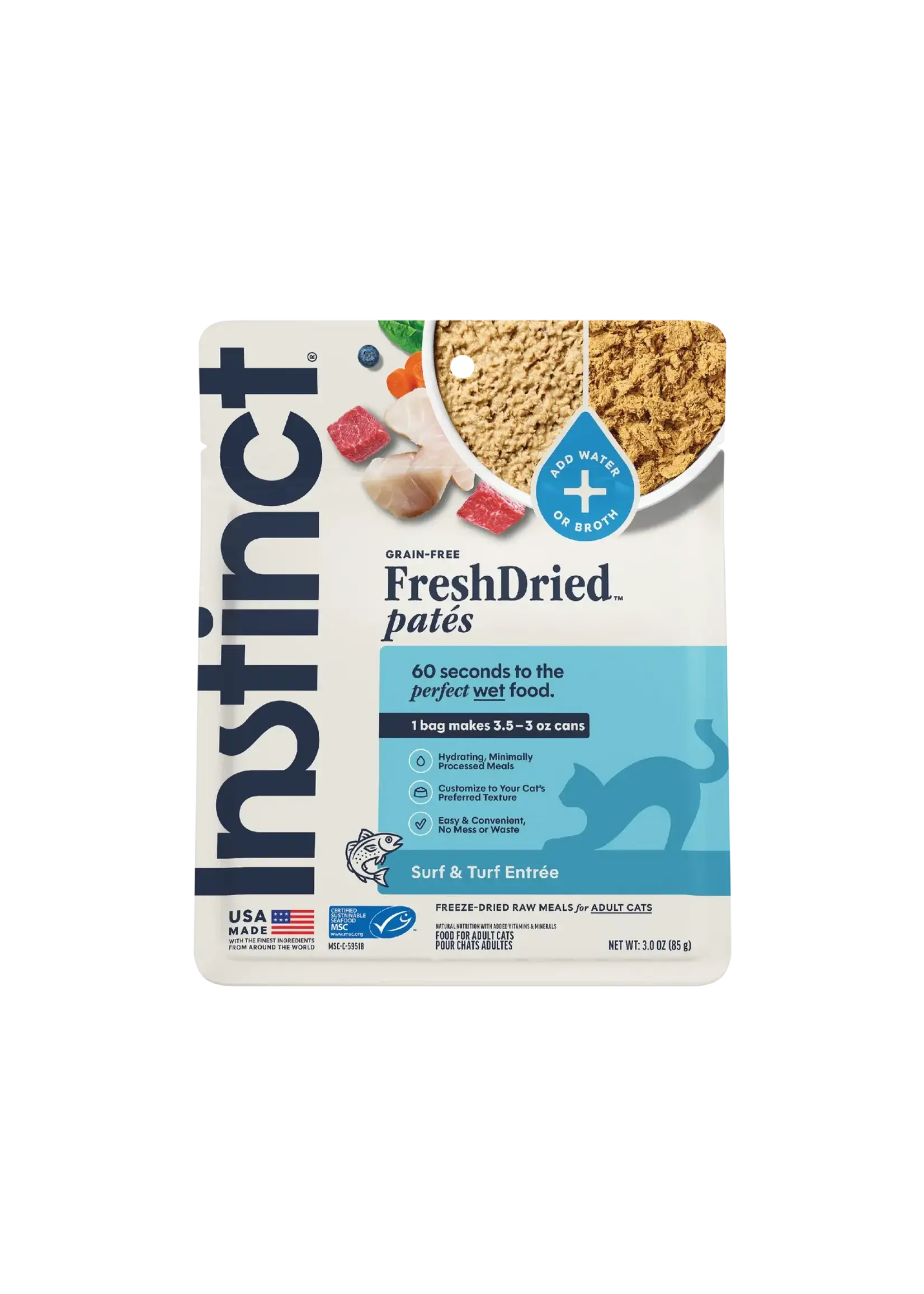 Instinct Instinct FreshDried Patés Surf & Turf Recipe Freeze Dried Cat Food - 3 oz