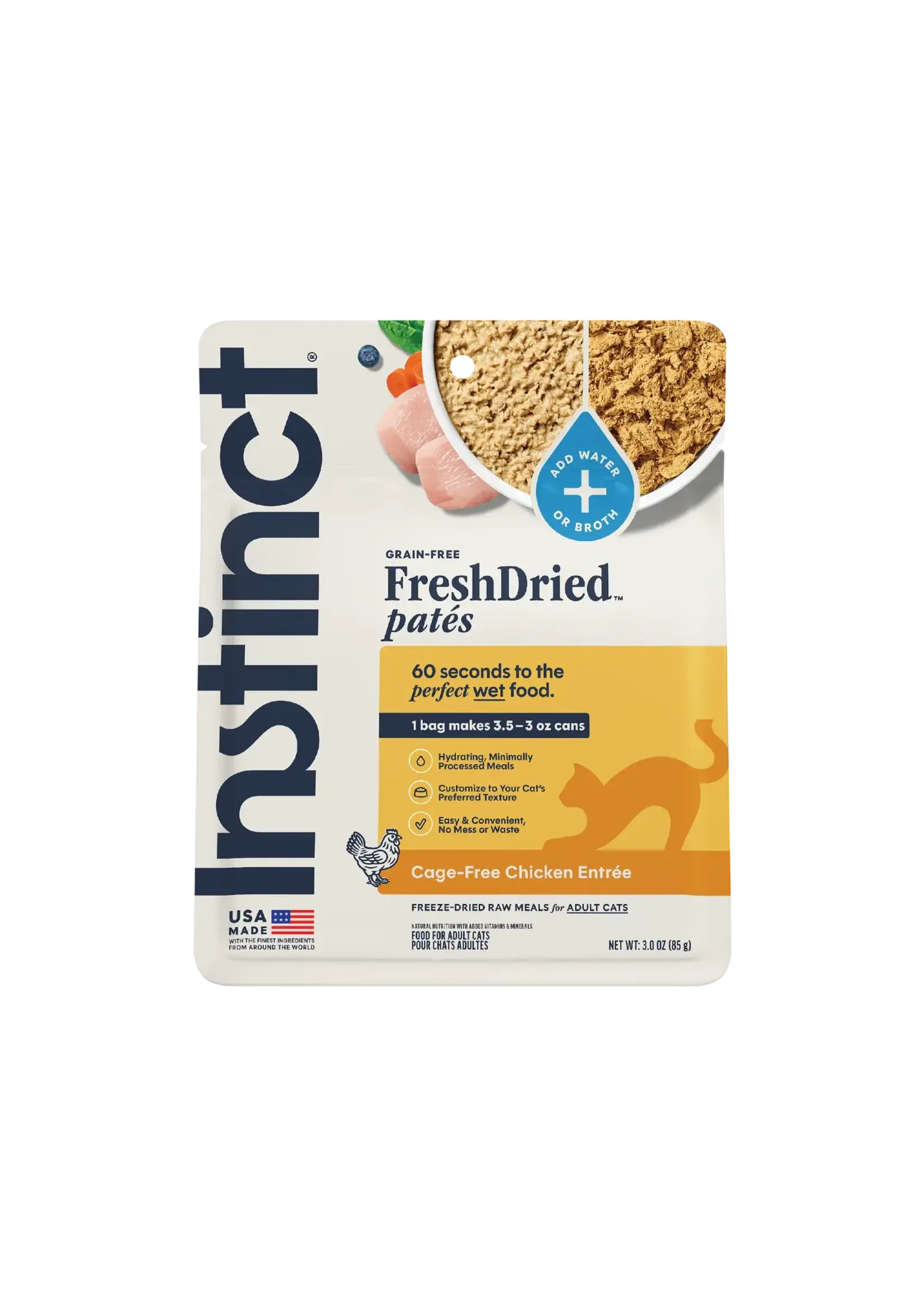 Instinct Instinct FreshDried Patés Chicken Recipe Freeze Dried Cat Food - 3 oz