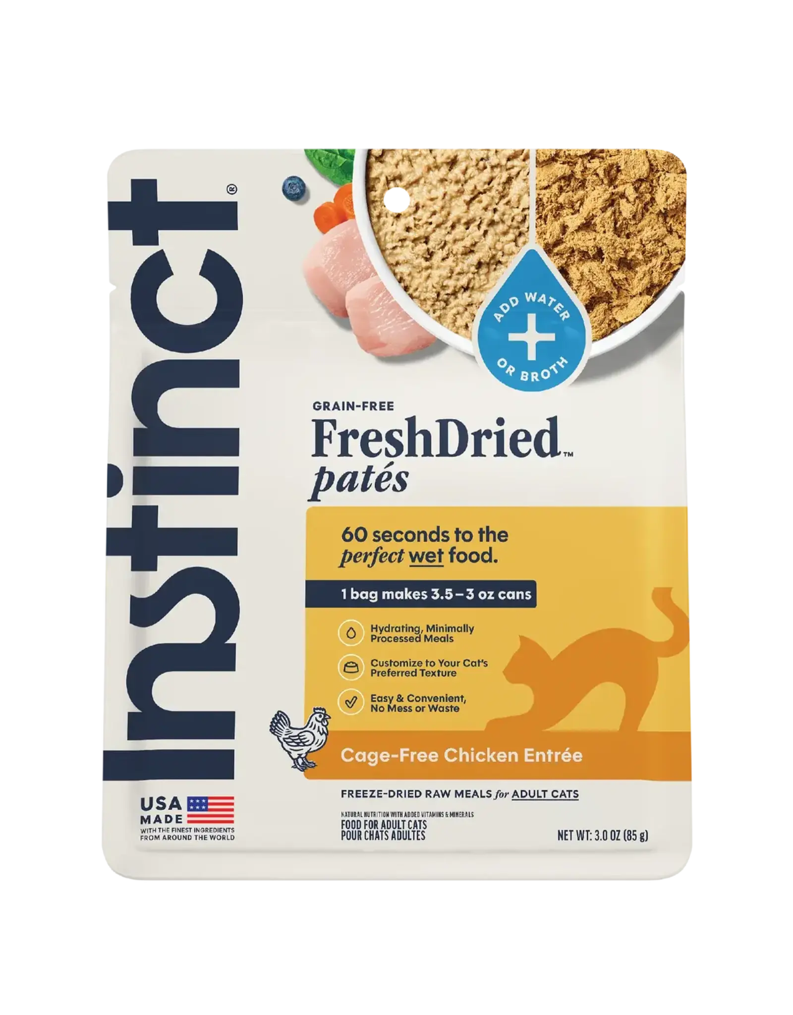 Instinct Instinct FreshDried Patés Chicken Recipe Freeze Dried Cat Food - 3 oz