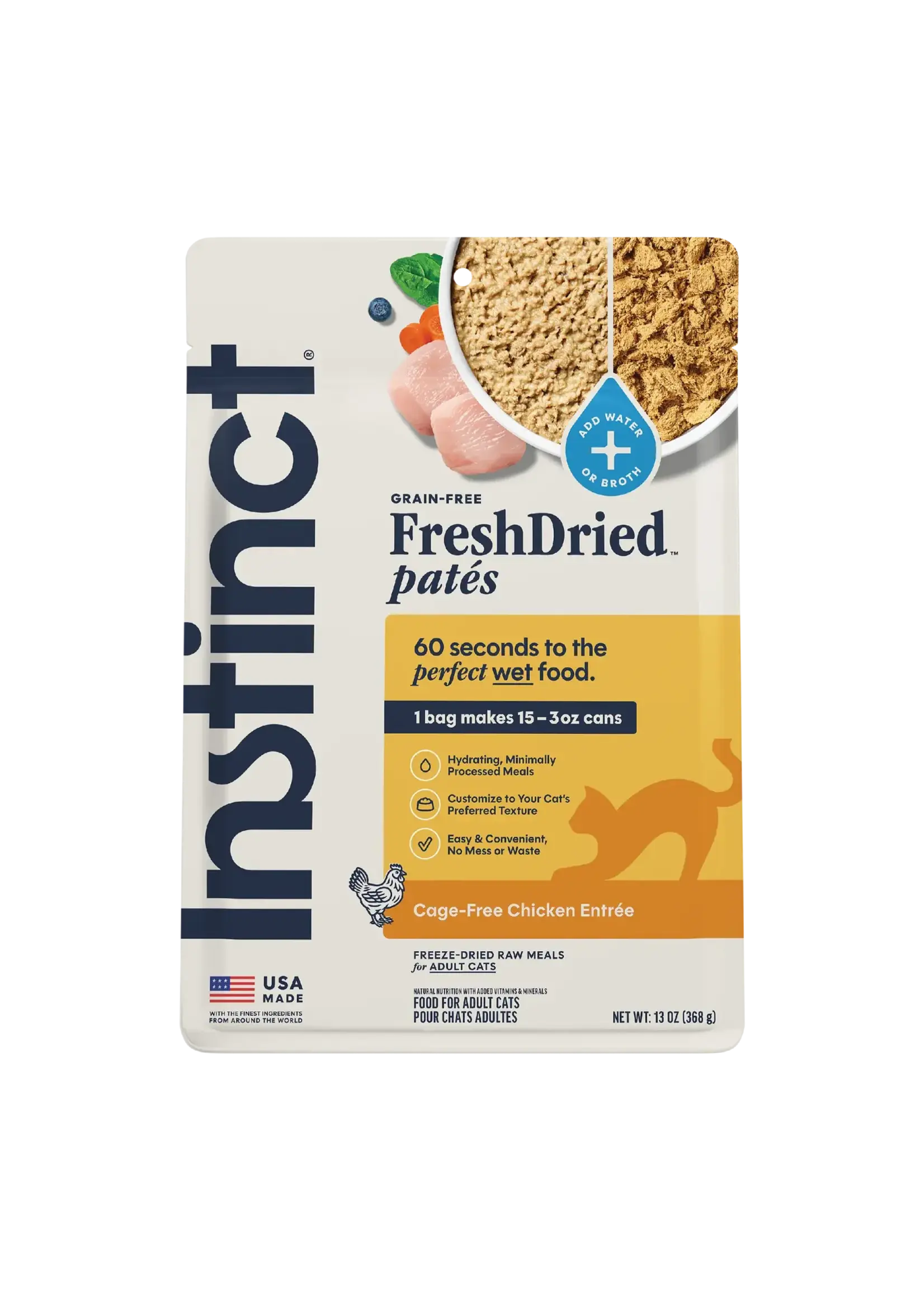 Instinct Instinct FreshDried Patés Chicken Recipe Freeze Dried Cat Food - 13 oz