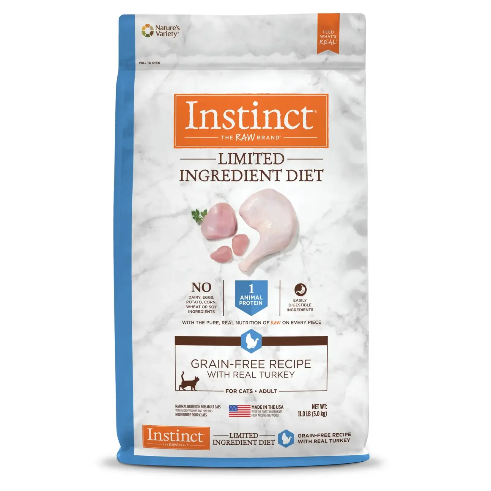 Instinct Instinct Limited Ingredient Diet Kibble Real Turkey Recipe Dry Cat Food - 11 lb
