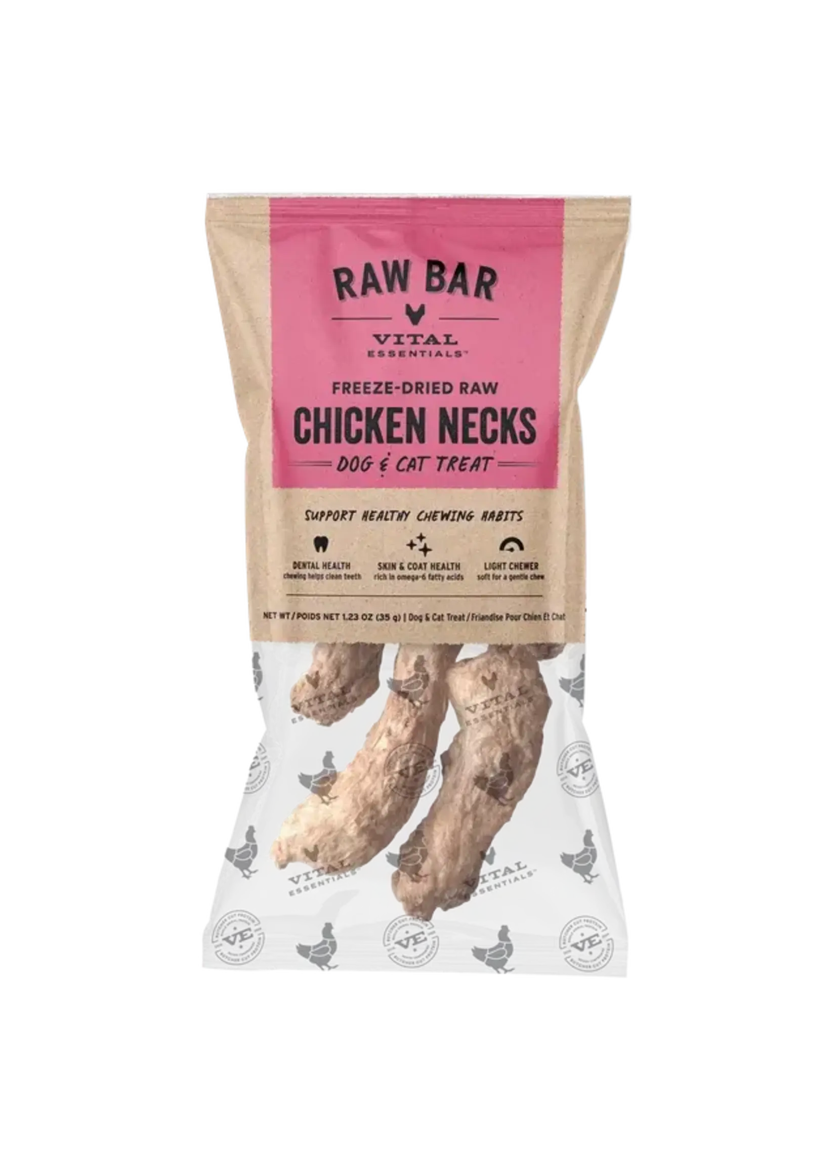 Vital Essentials Vital Essentials Freeze-Dried Raw Bar Dog Treat - Chicken Necks - 1.23 oz