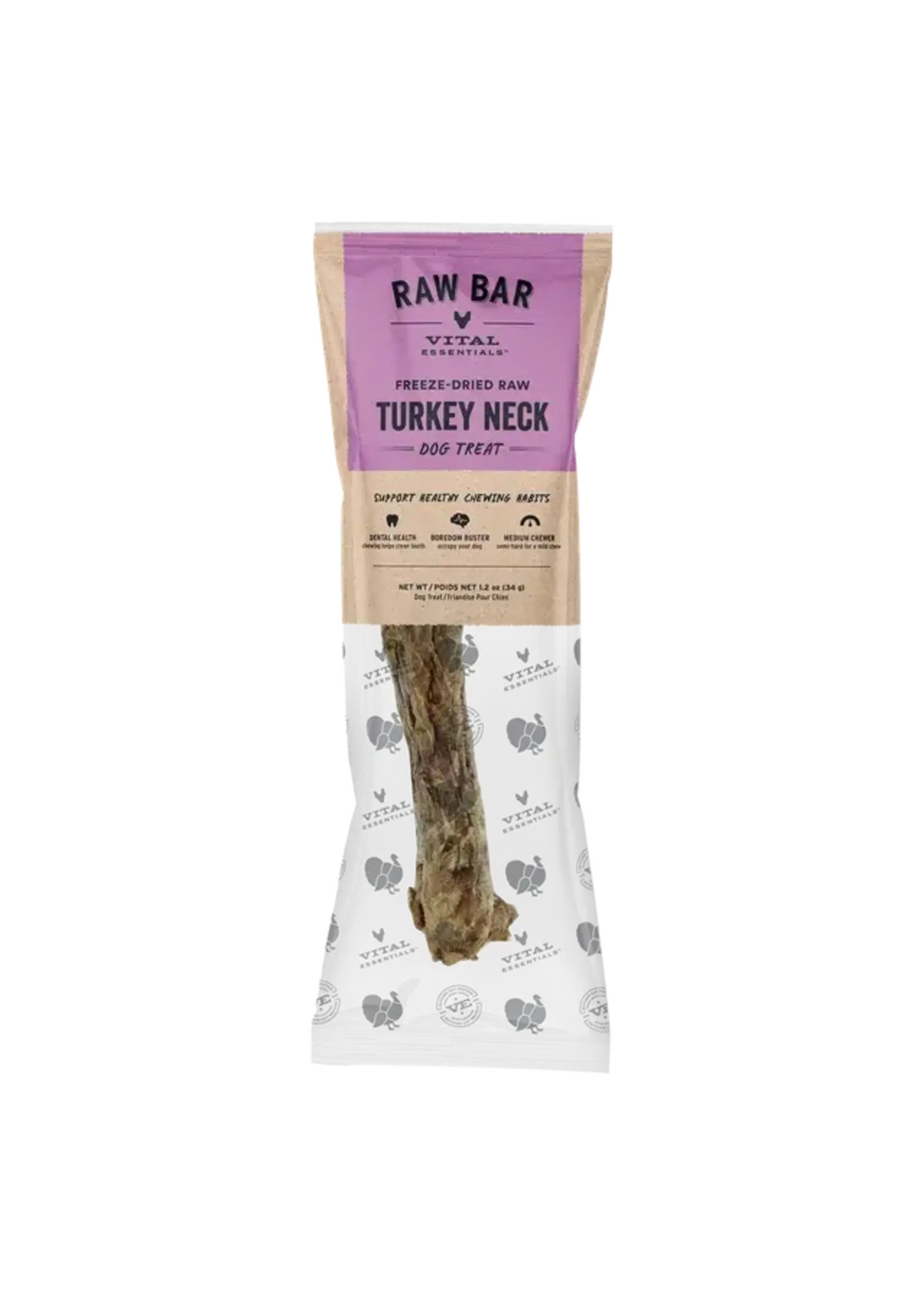 Vital Essentials Vital Essentials Freeze-Dried Raw Bar Dog Treat - Turkey Neck - 1.2 oz